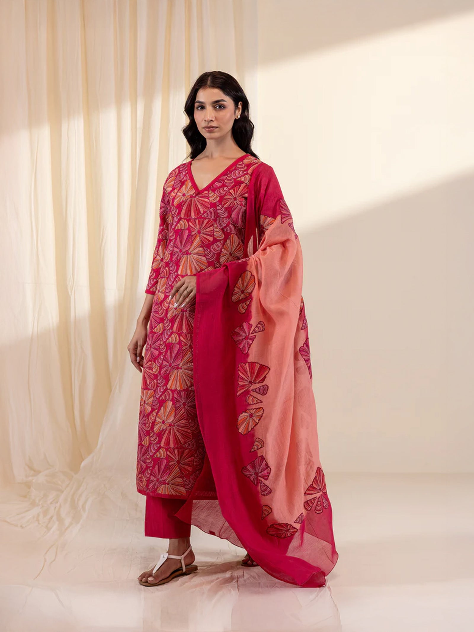 Sea Shells Chanderi Kurta