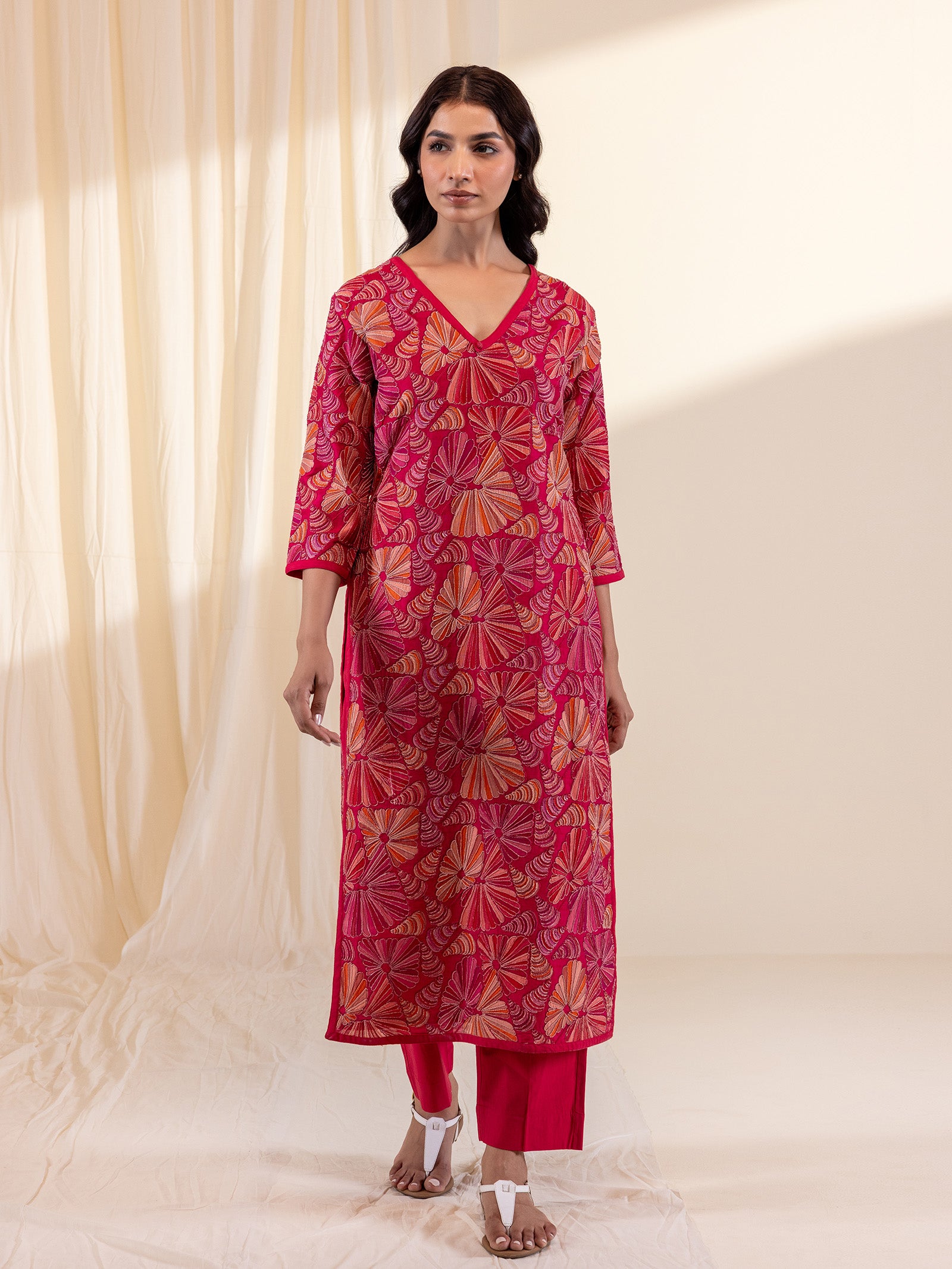 Sea Shells Chanderi Kurta