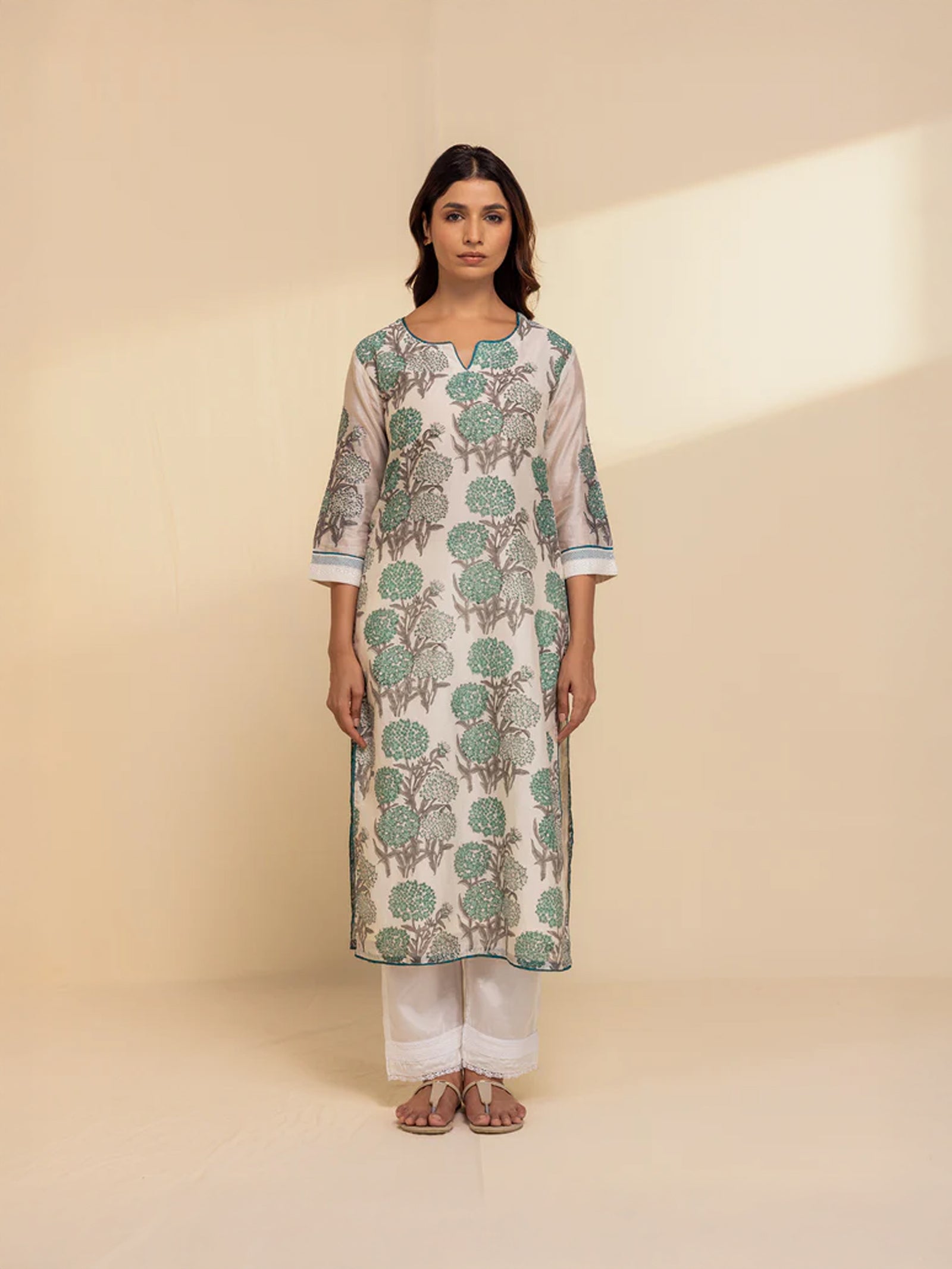 Aak Ka Phool Chanderi Kurta