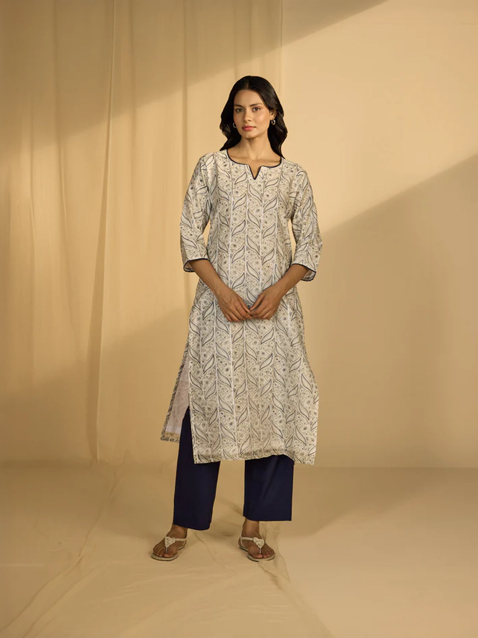 Dust Chanderi Kurta