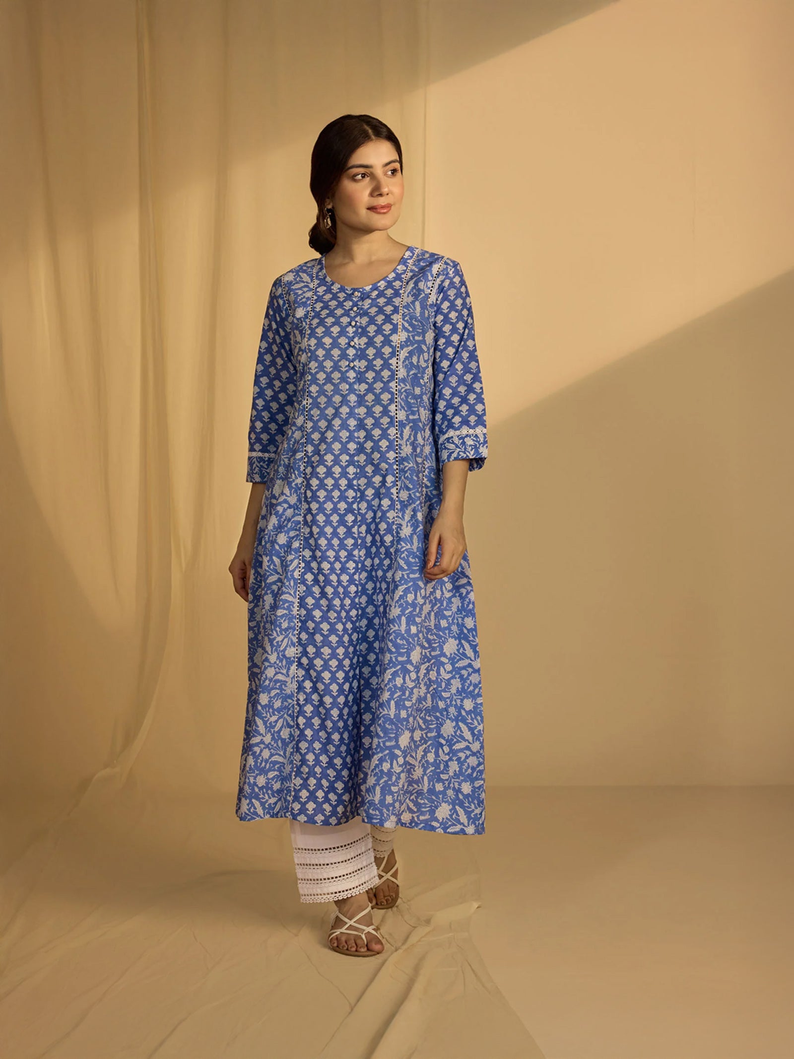 Neon Light Cotton Kurta