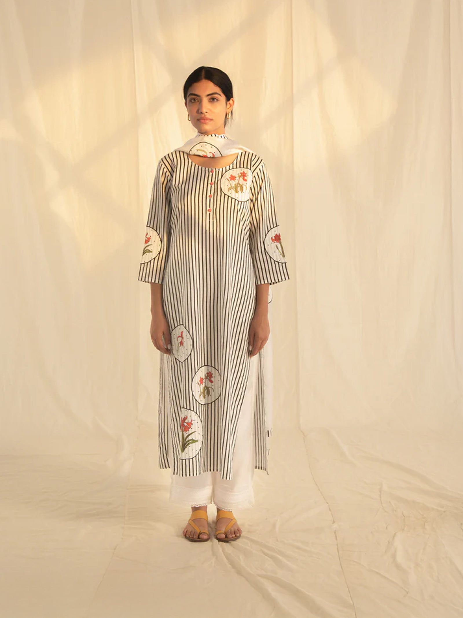 Red Lily Cotton Kurta