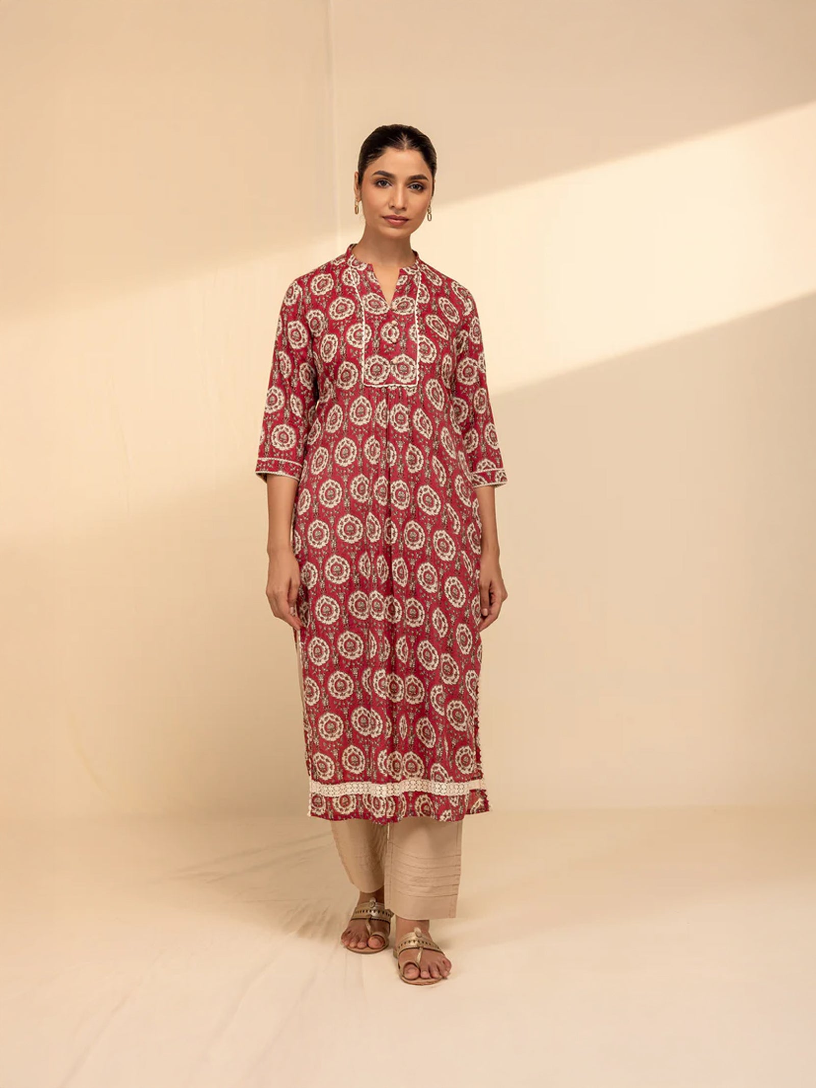 Ruby Voile Kurta