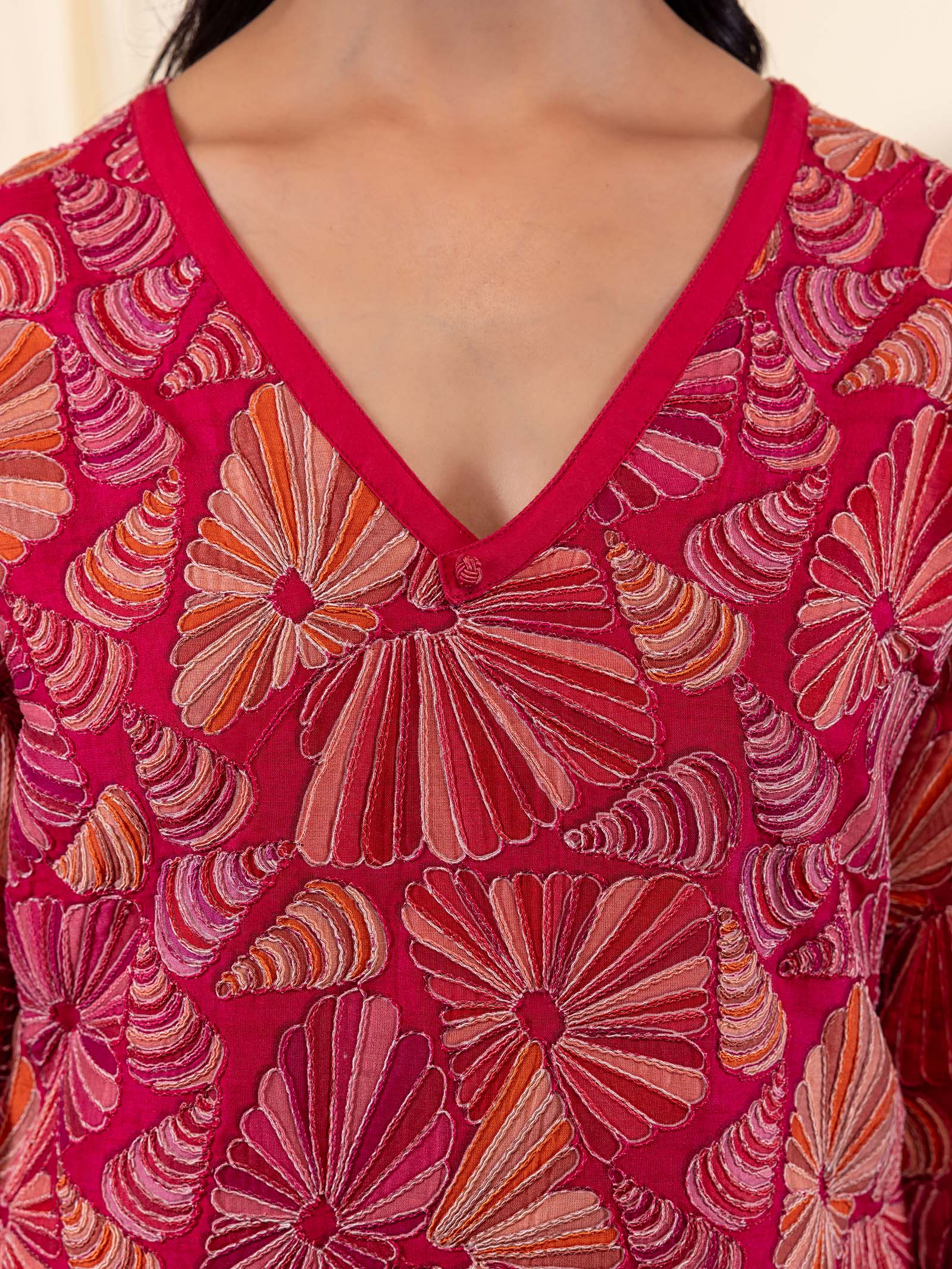 Sea Shells Chanderi Kurta