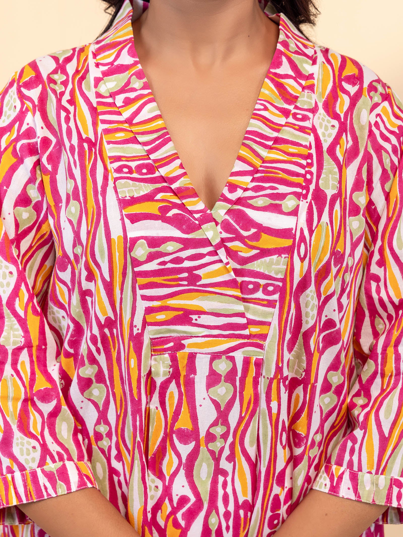 Sketch Book Pink Cotton Kurta