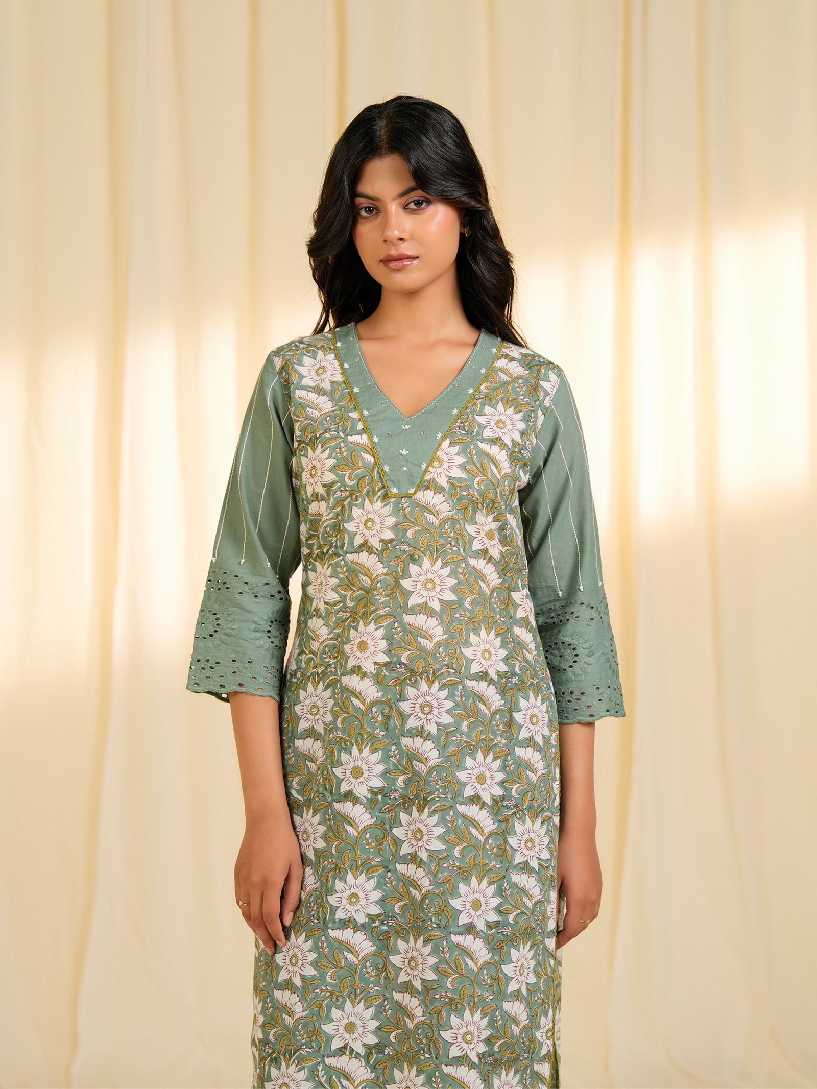 Kala Ghoda Greens Cotton Kurta