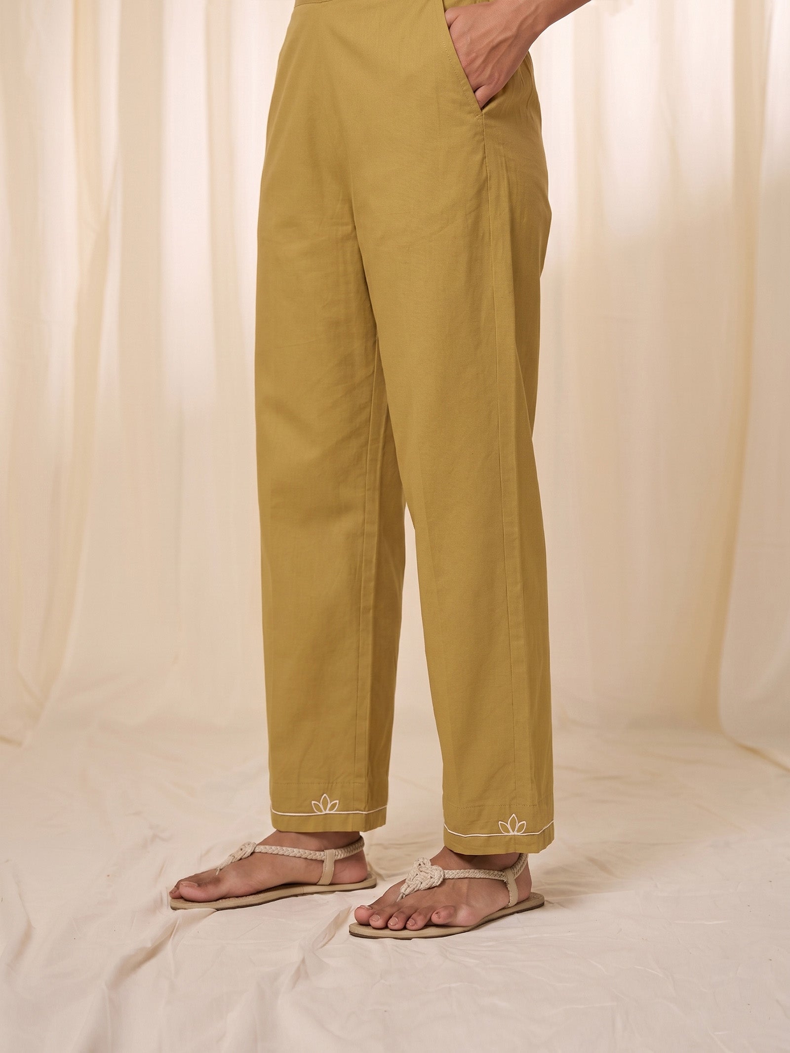 Kamal Cotton Straight Pants