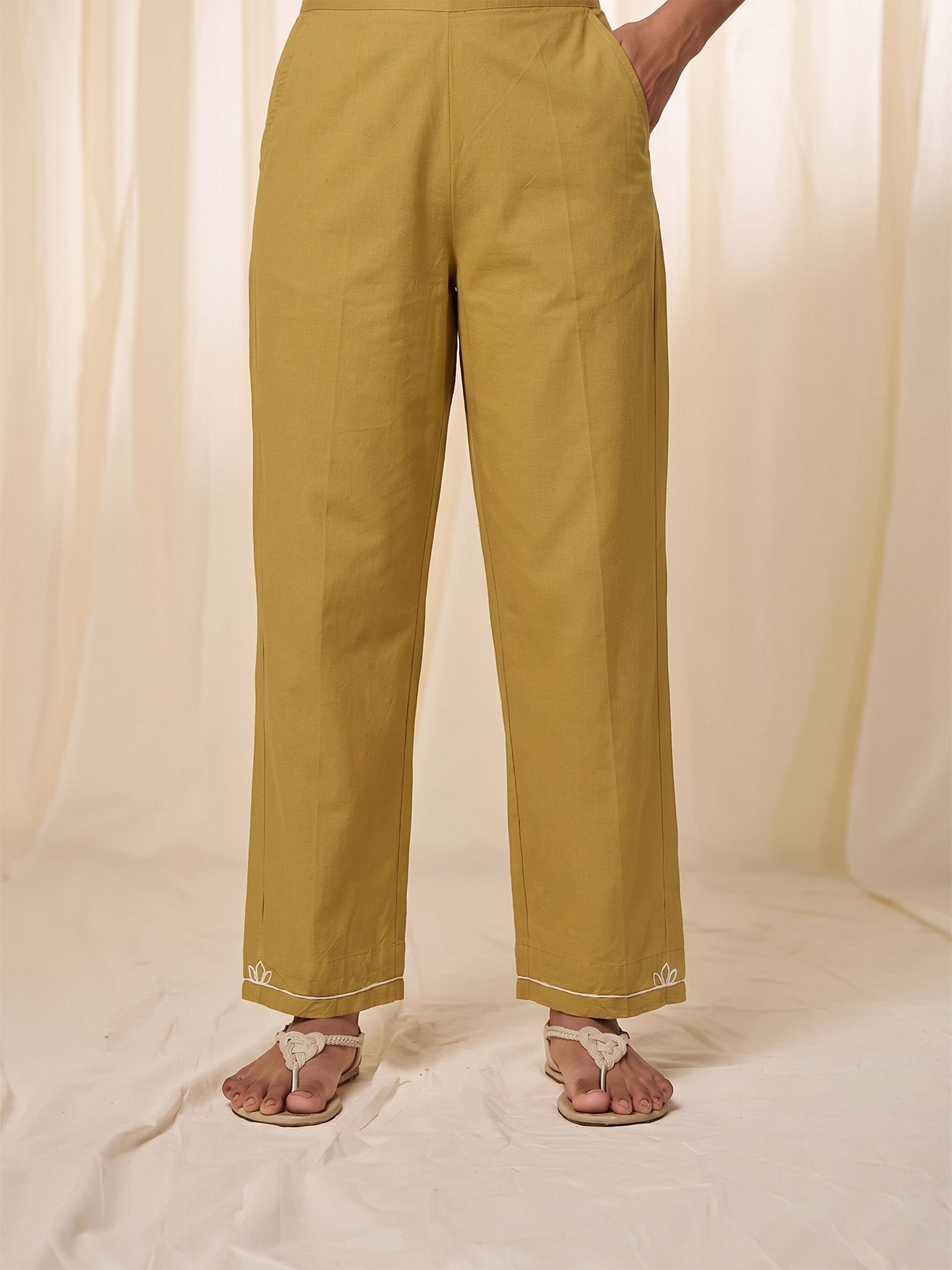 Kamal Cotton Straight Pants