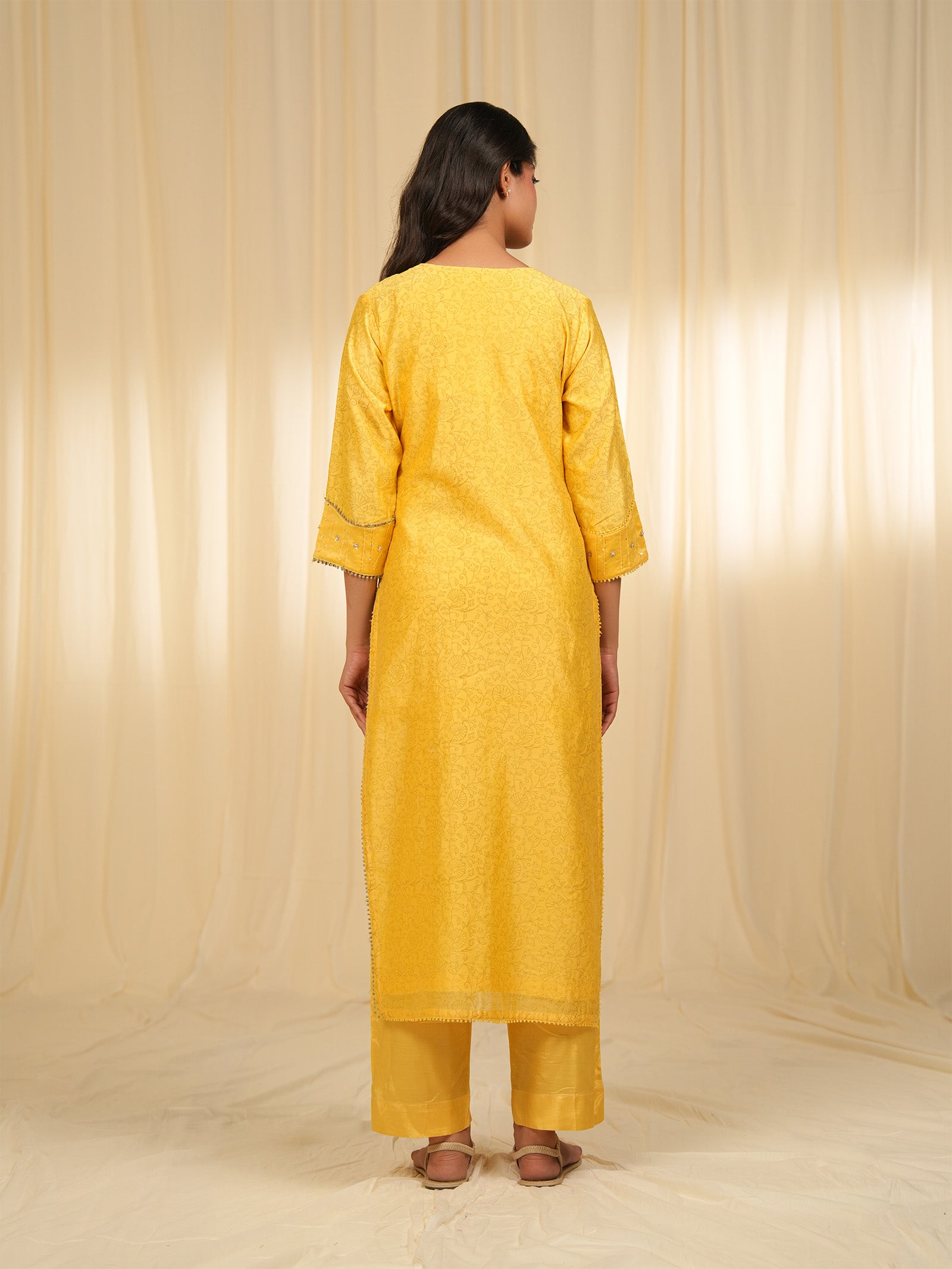 Kanak Chanderi Kurta