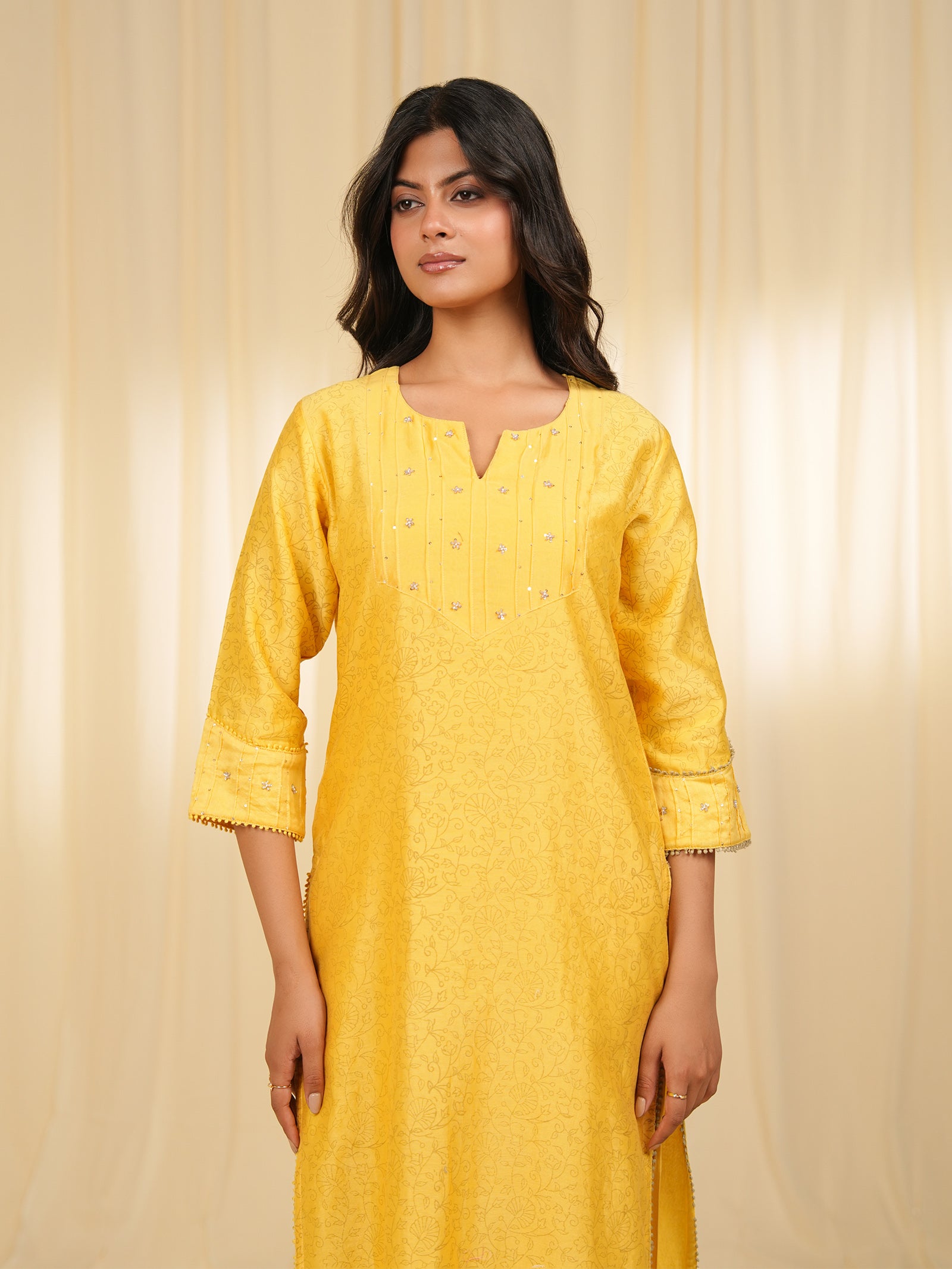 Kanak Chanderi Kurta