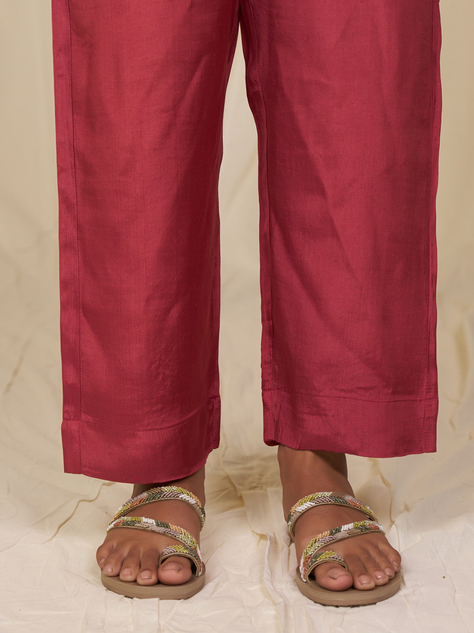 Kavita Bamboo Silk Straight Pants