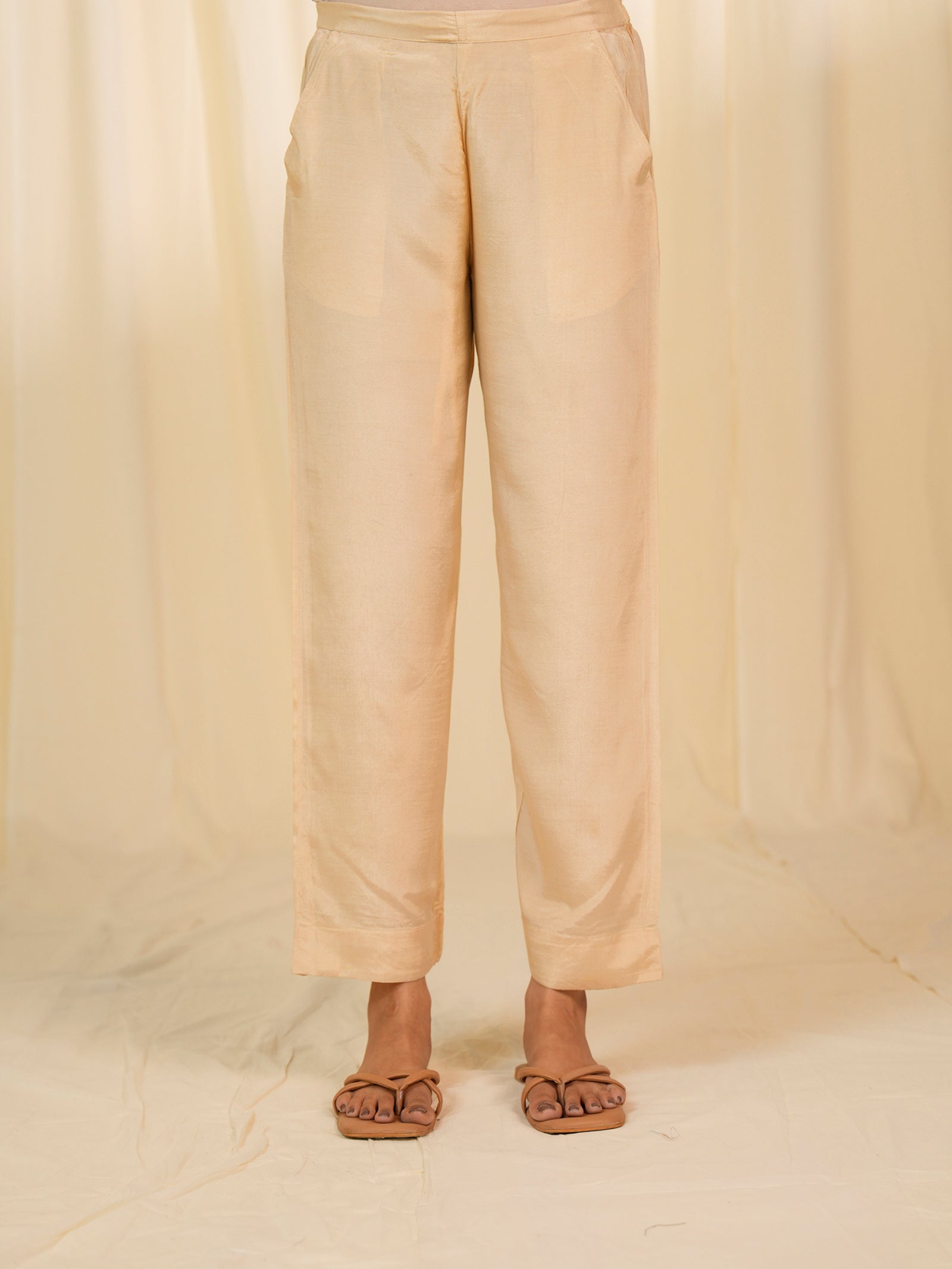 Khoobsurat Bamboo Silk Straight Pants