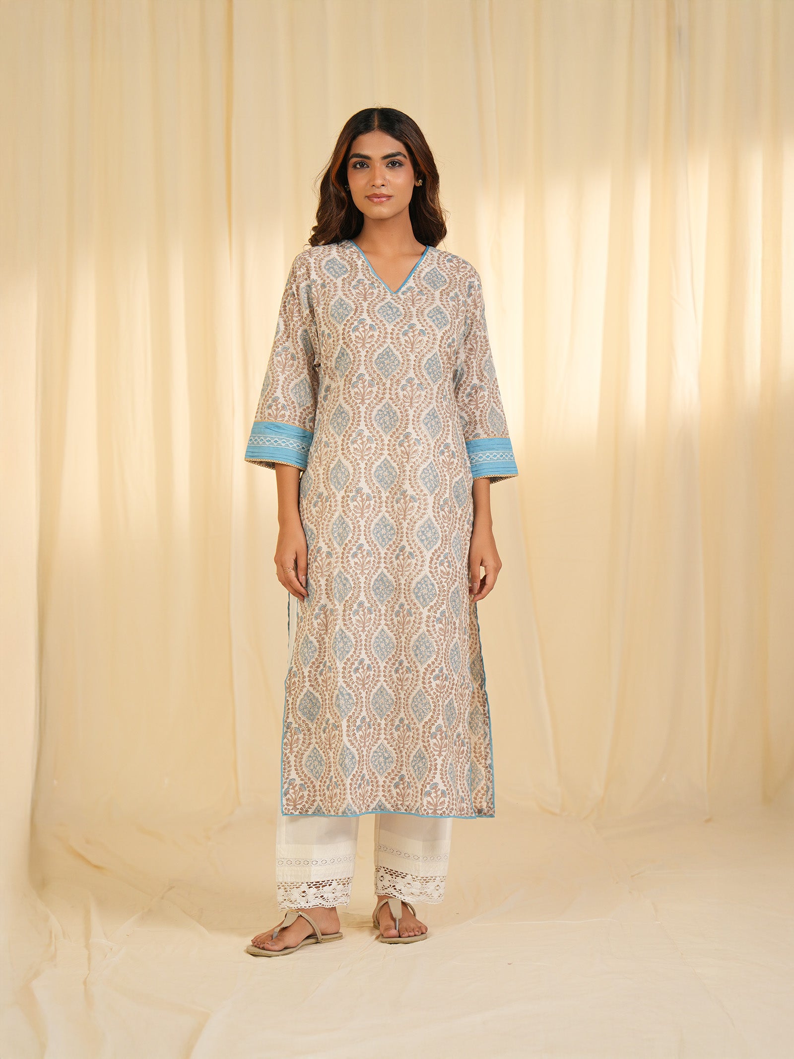 Kundan Cotton Kurta