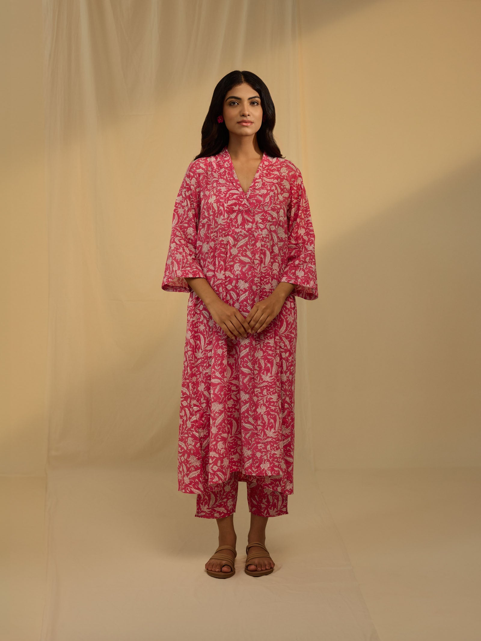 Lady In Pink Voile Seriously Short Pants