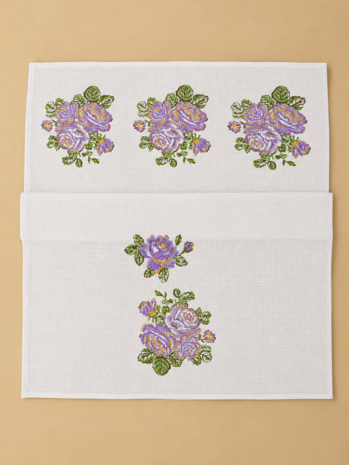 Lavender Rose Waffle Bath Towel