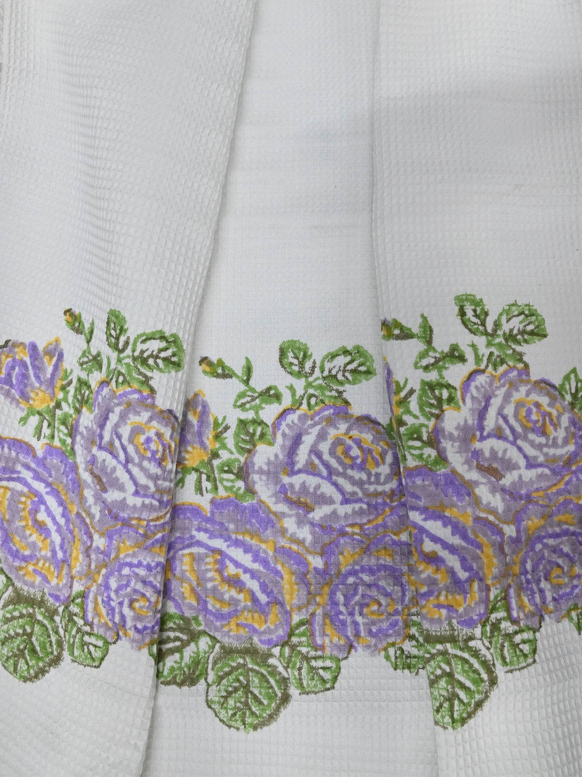 Lavender Rose Waffle Bath Towel