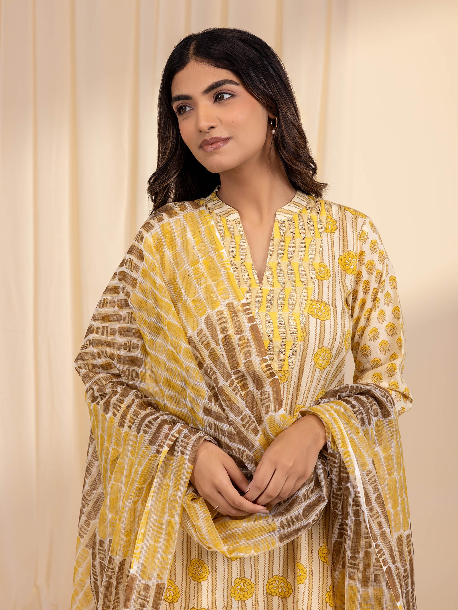 Lemon Sorbet Kota Dupatta