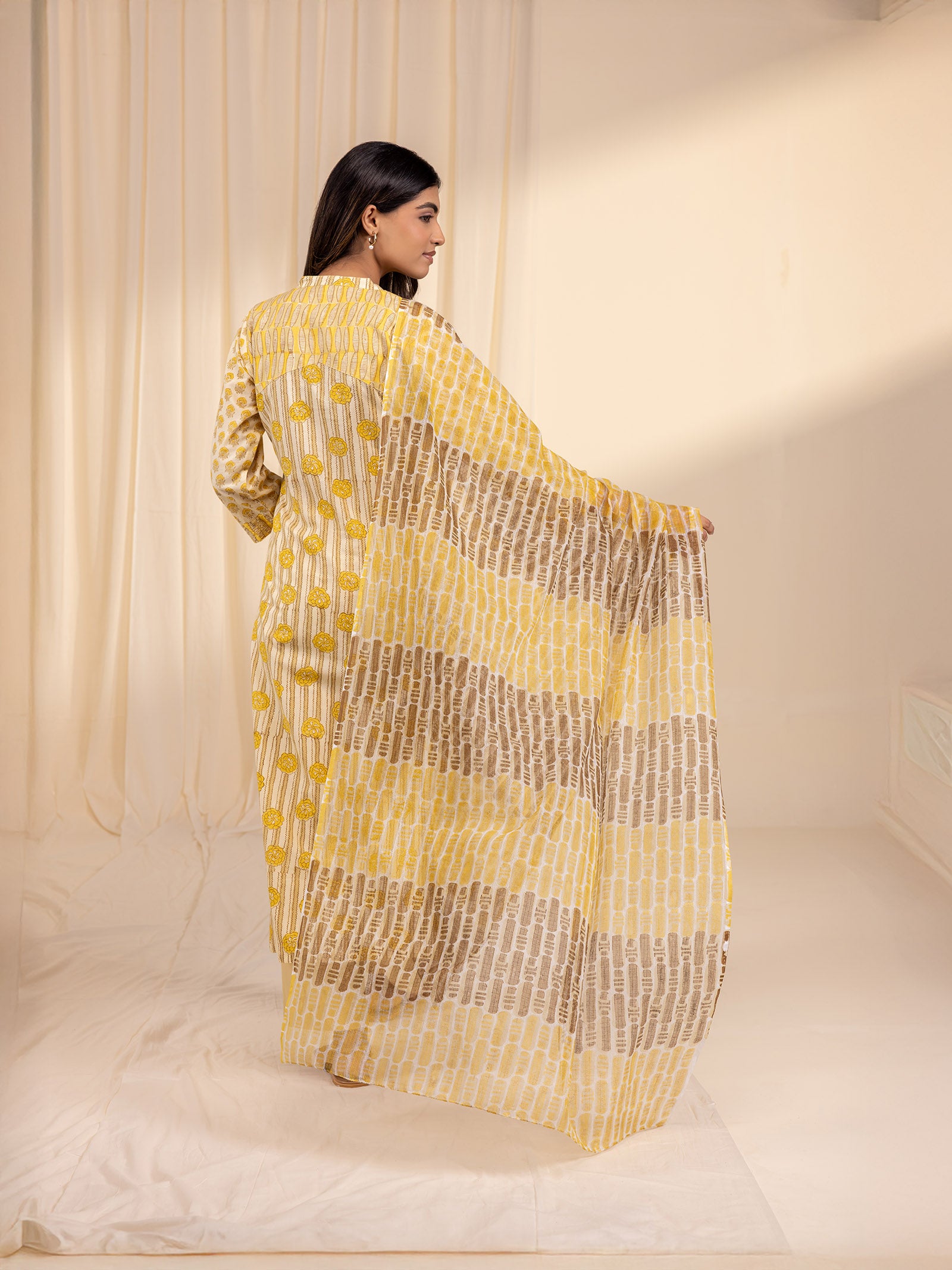 Lemon Sorbet Kota Dupatta