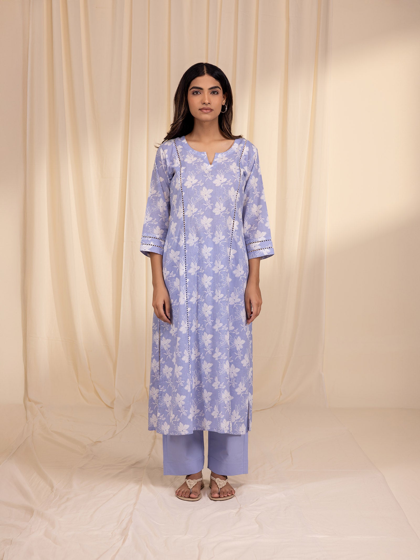 Lilac Whisper Cotton Kurta