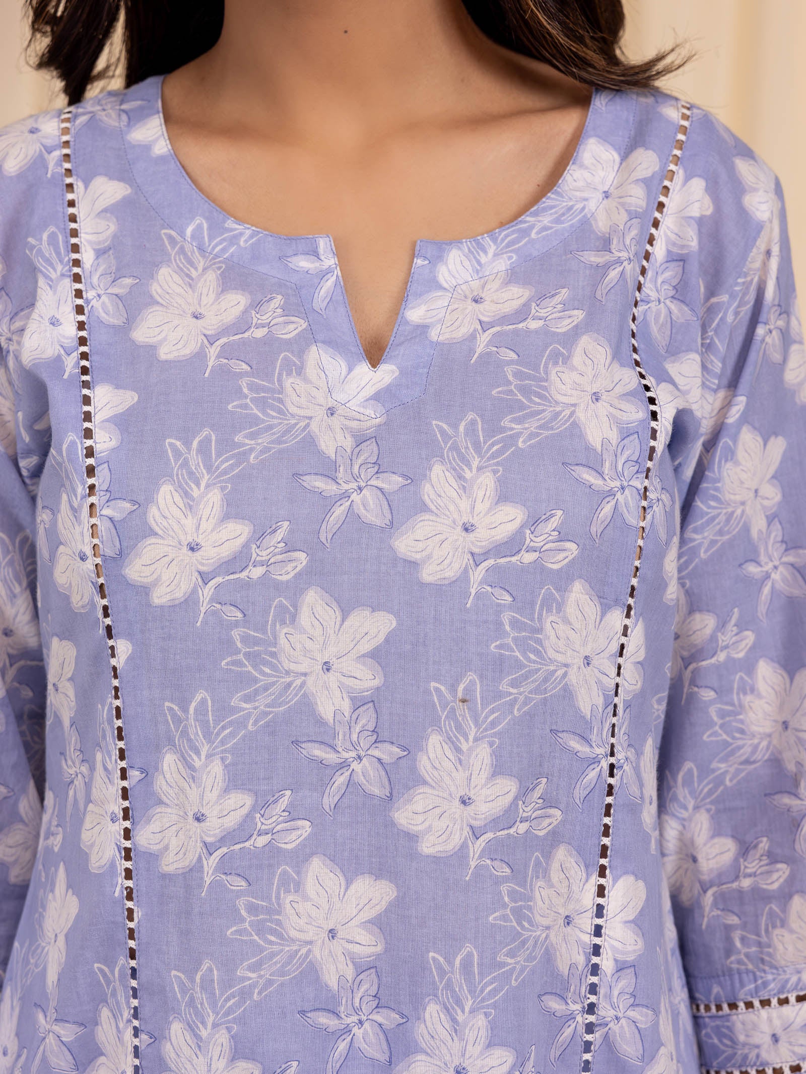 Lilac Whisper Cotton Kurta