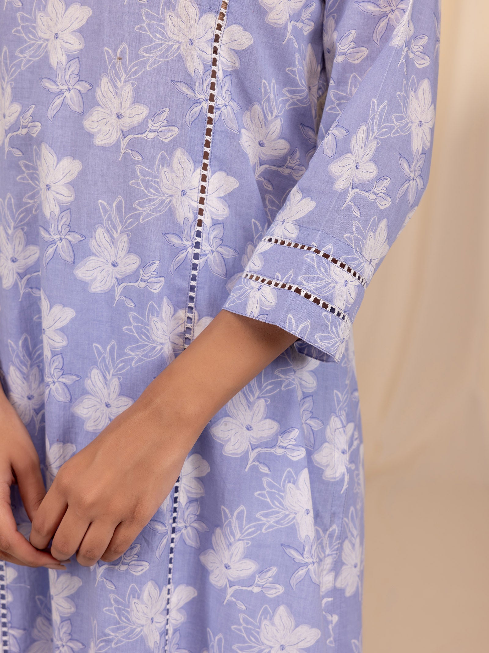 Lilac Whisper Cotton Kurta