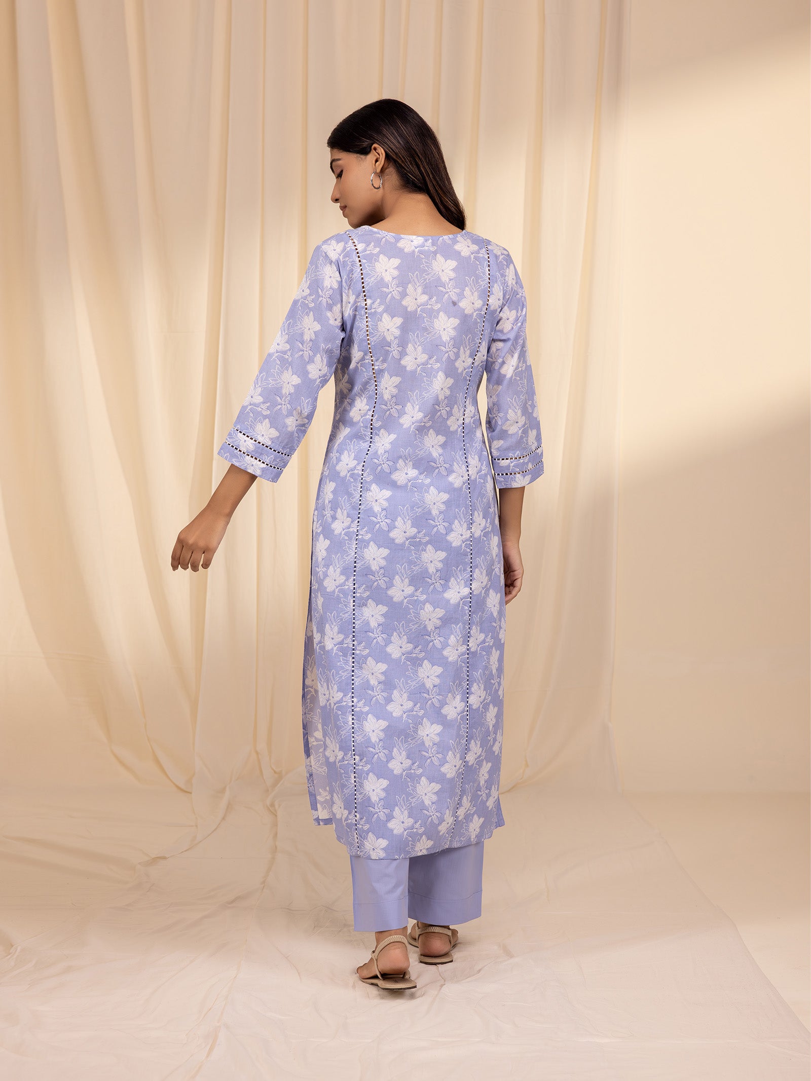 Lilac Whisper Cotton Kurta
