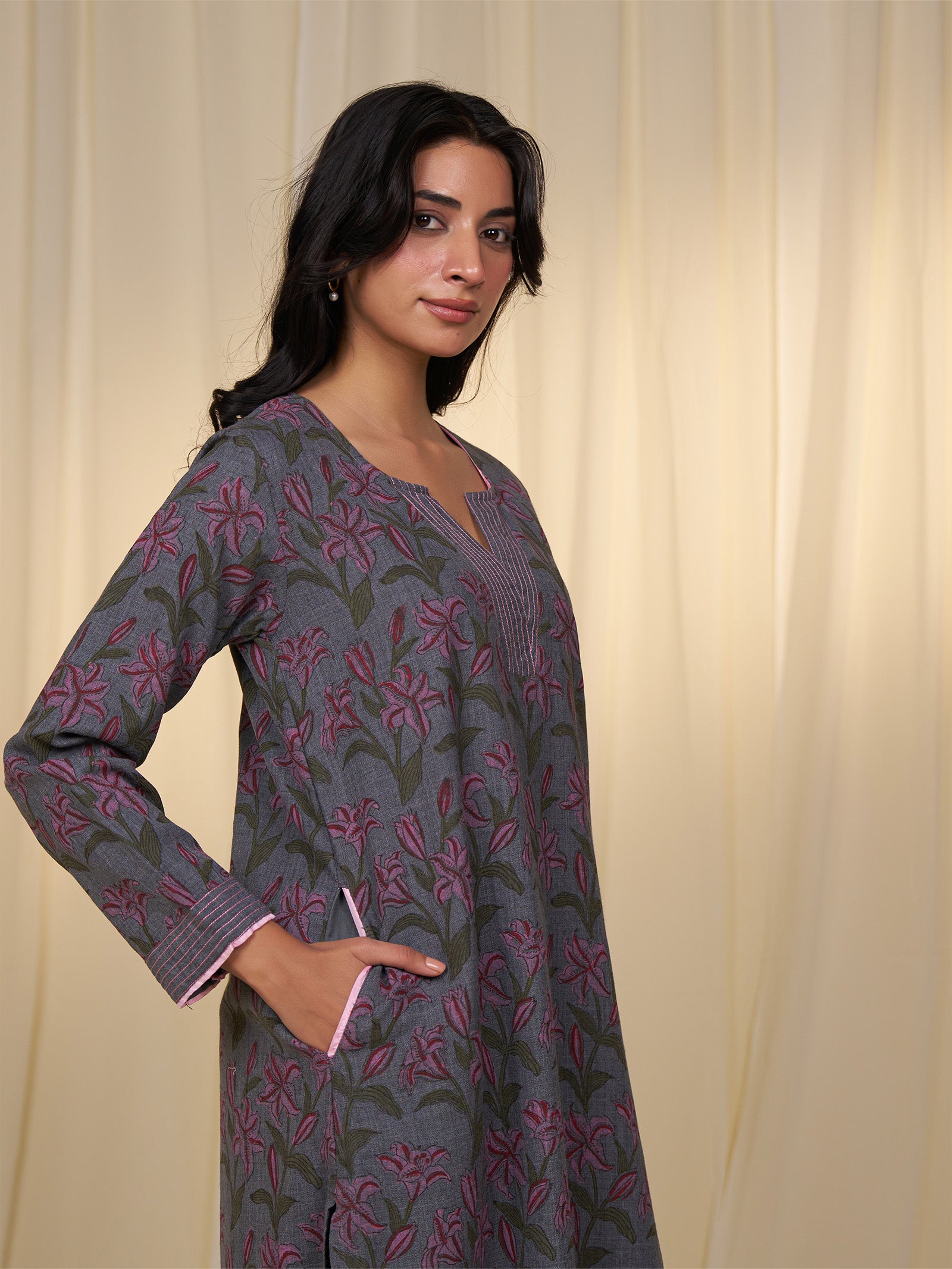 Lilies Wool Kurta
