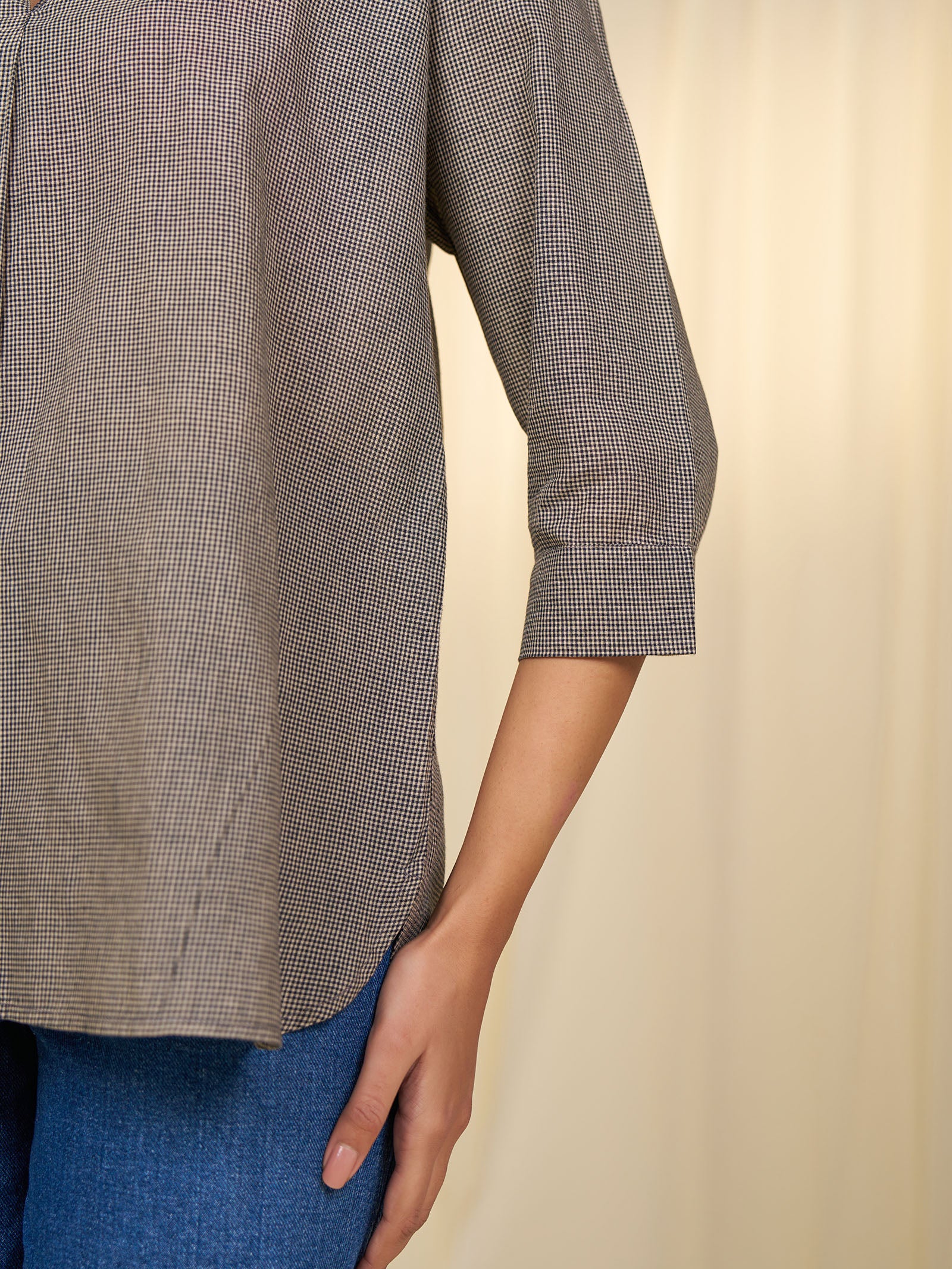 Maasai Mara Handloom Cotton Shirt - Brown