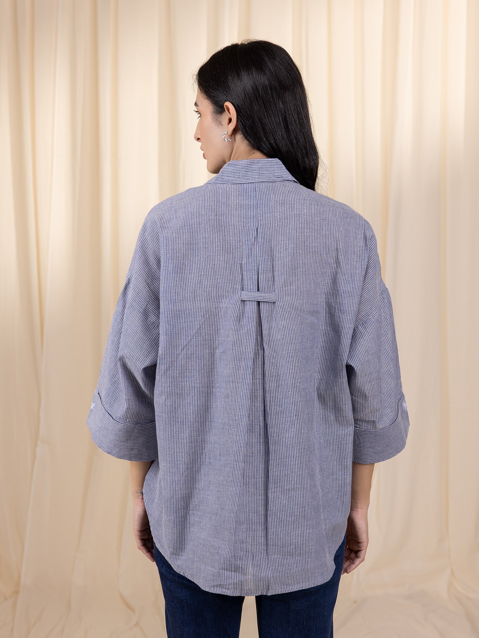 Maasai Mara Handloom Cotton Shirt - Grey