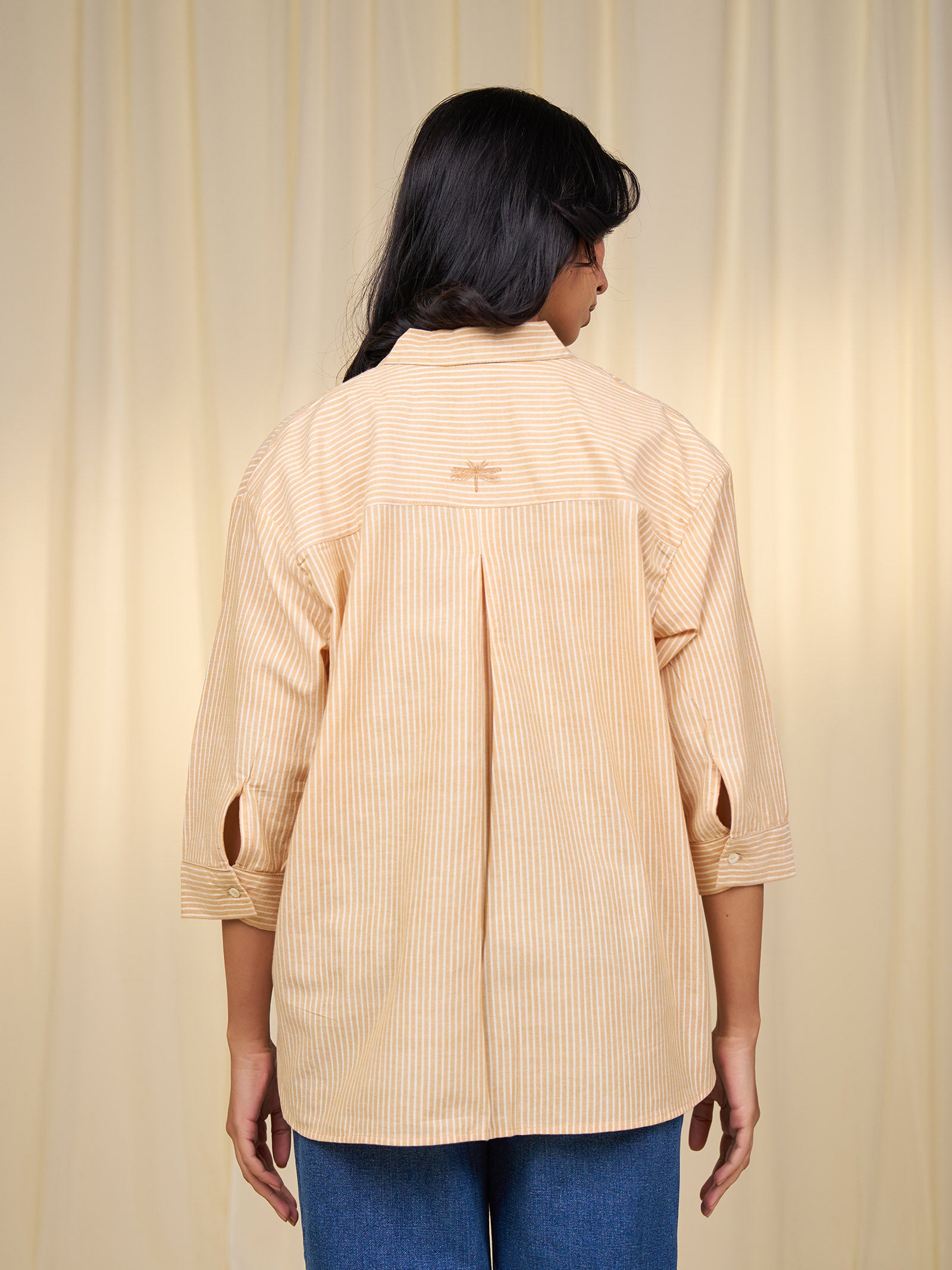 Maasai Mara Handloom Cotton Shirt - Yellow