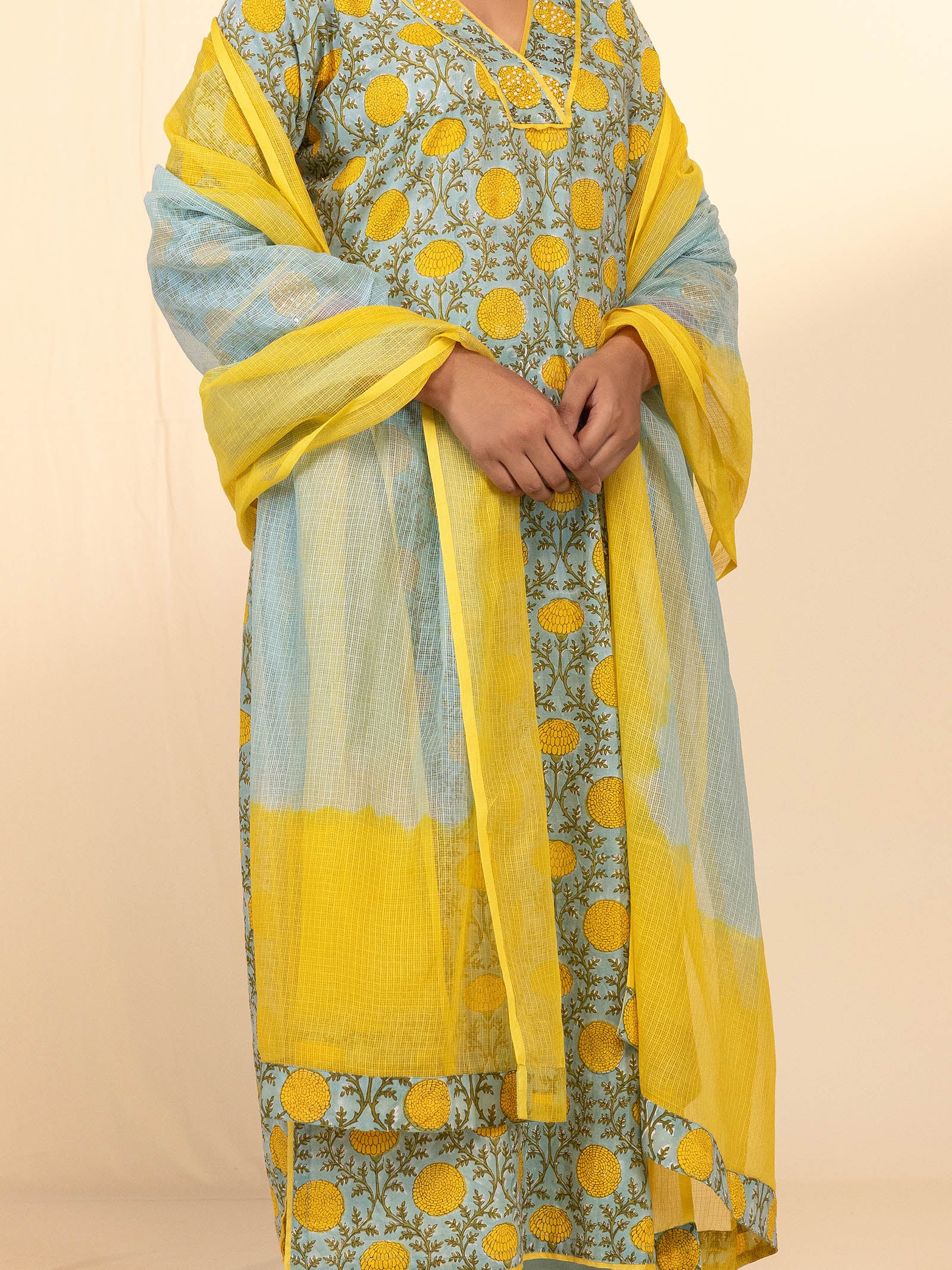 Marigold Muse Kota Dupatta