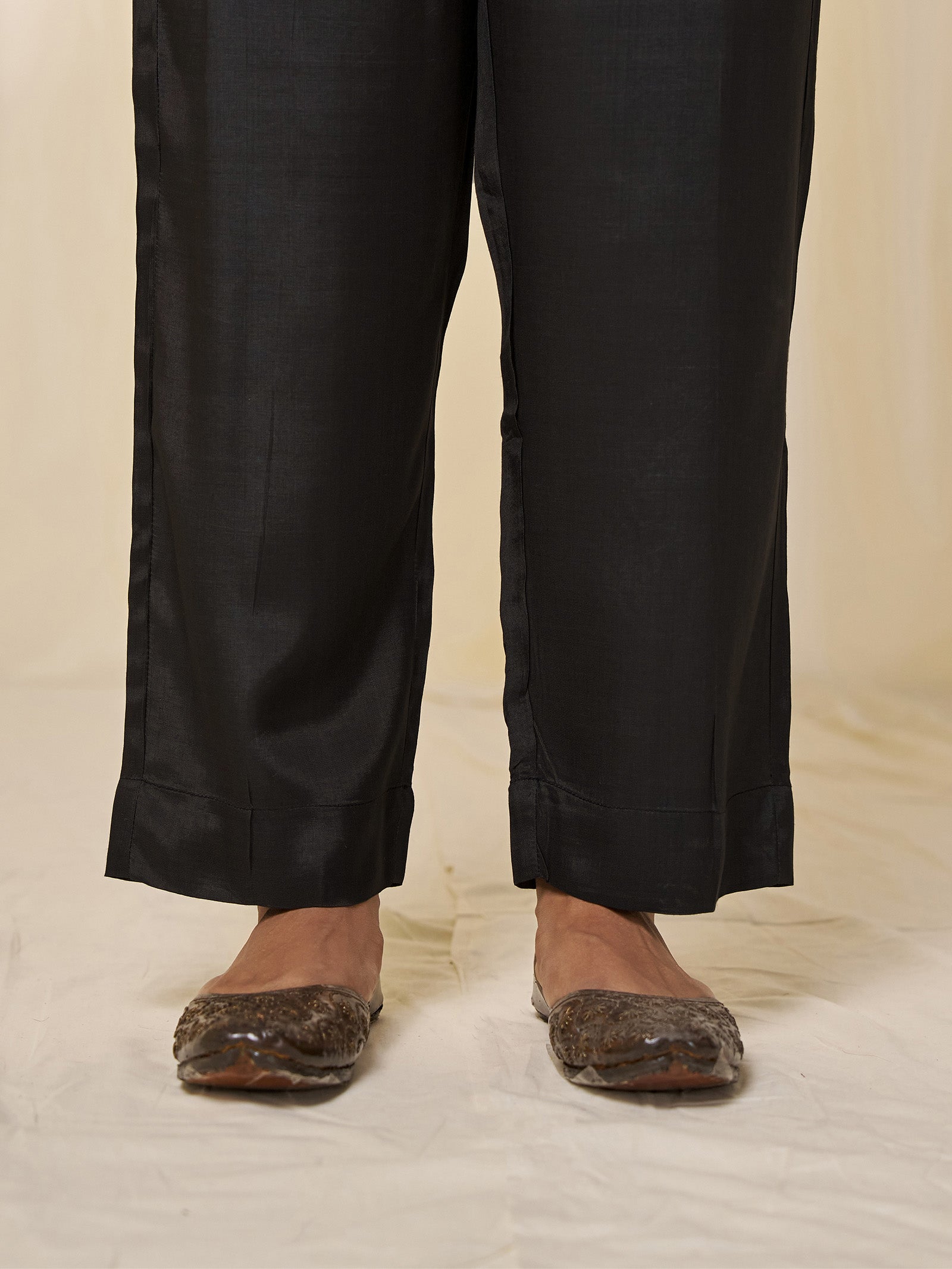Maroon Tie N Dye Bamboo Silk Straight Pants