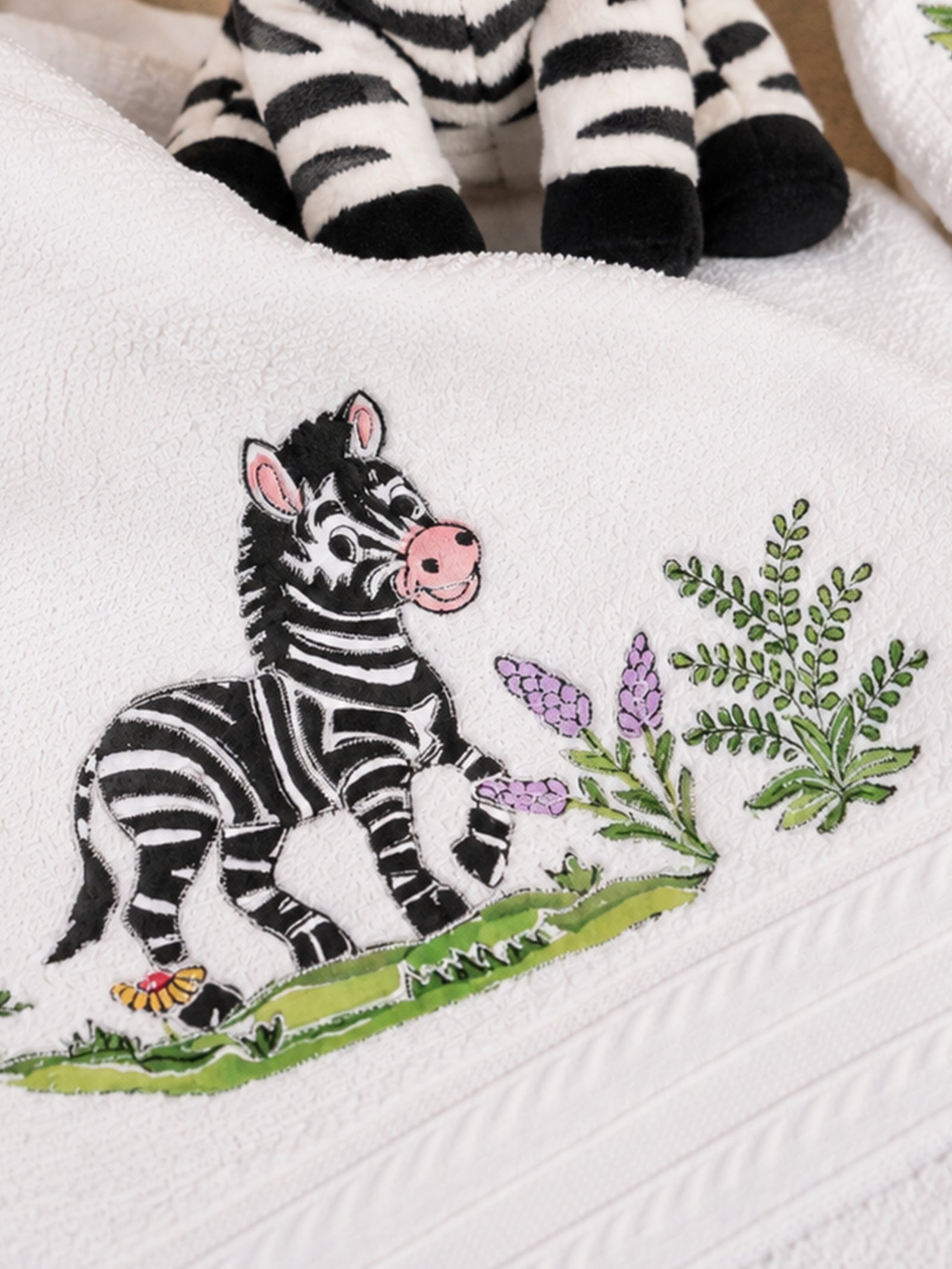Marty Zebra Baby Towel
