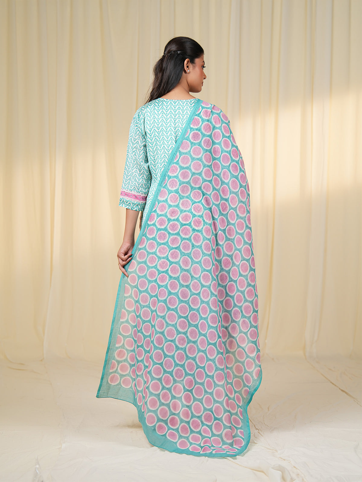 Mint Melody Chanderi Dupatta