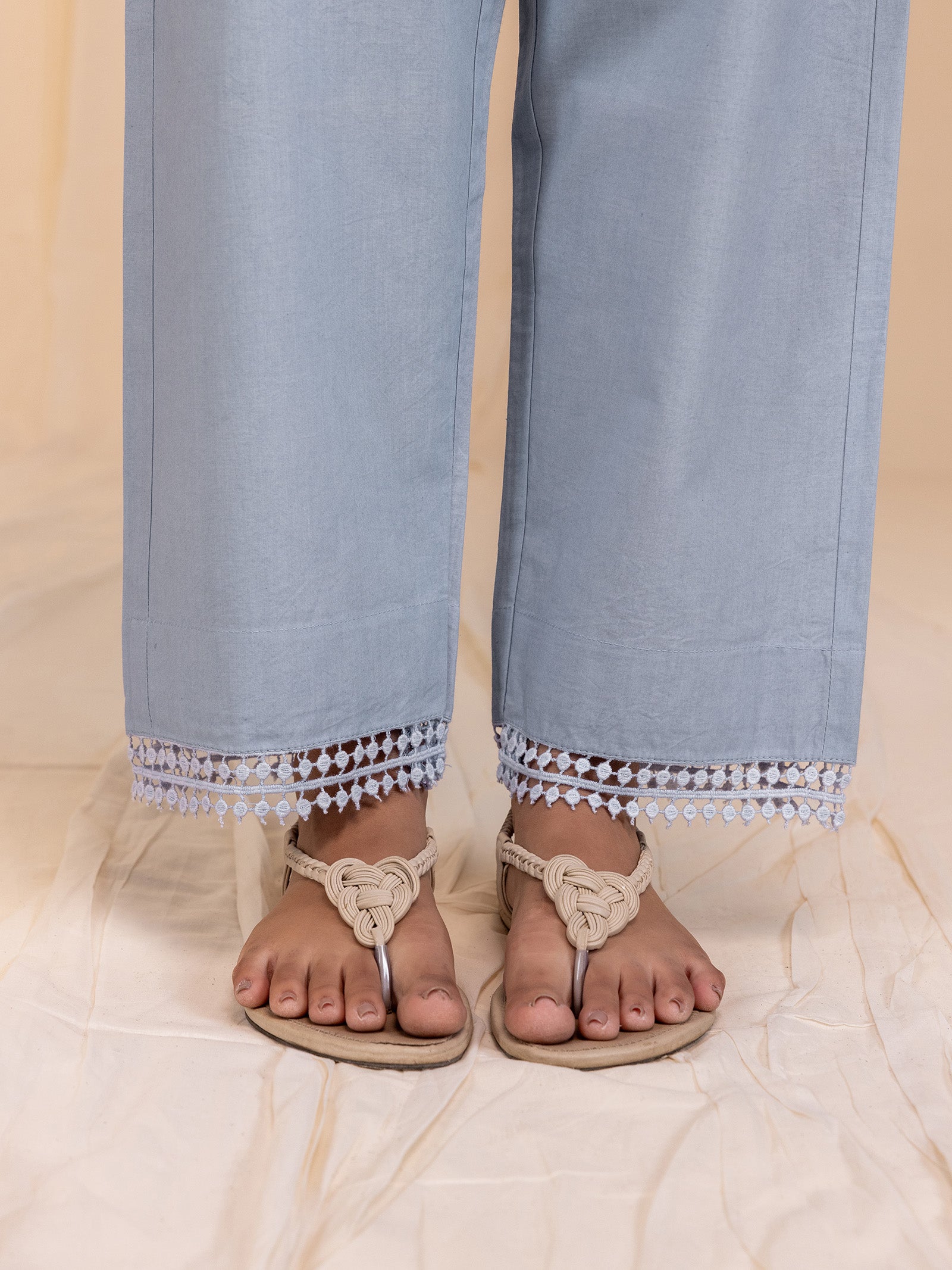 Mist Cotton Straight Pants
