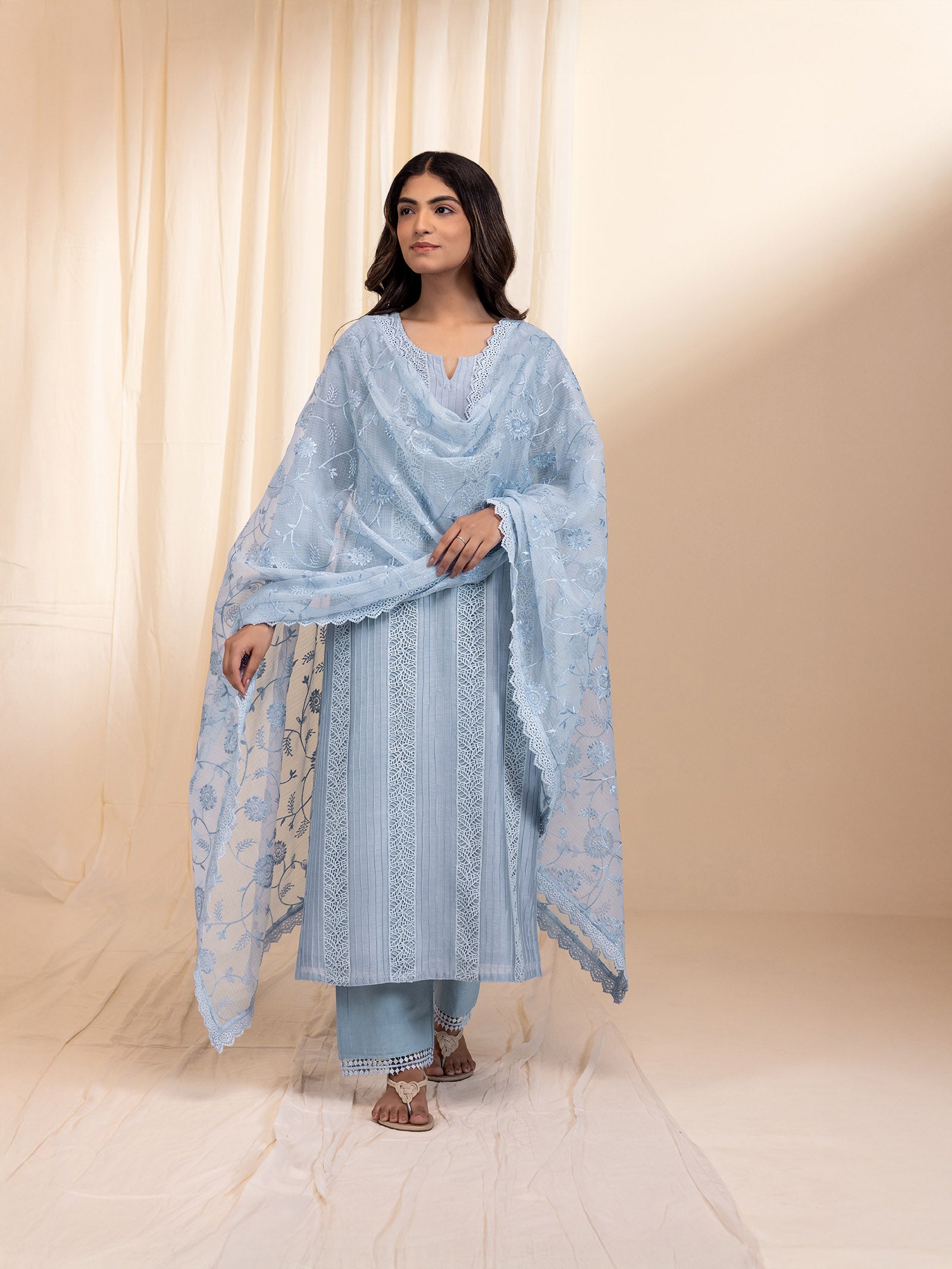 Mist Kota Doria Dupatta