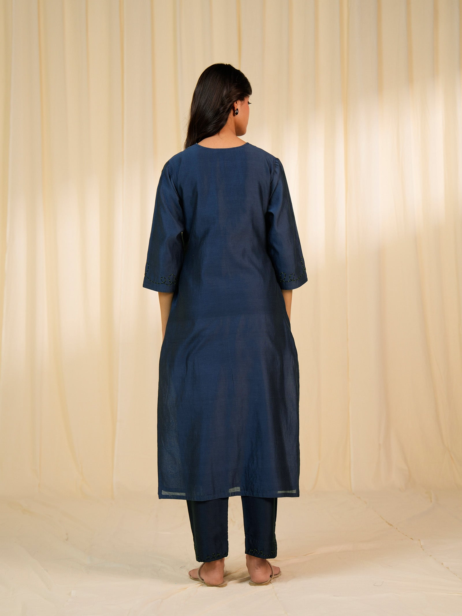 Monsoon Marigold Chanderi Kurta