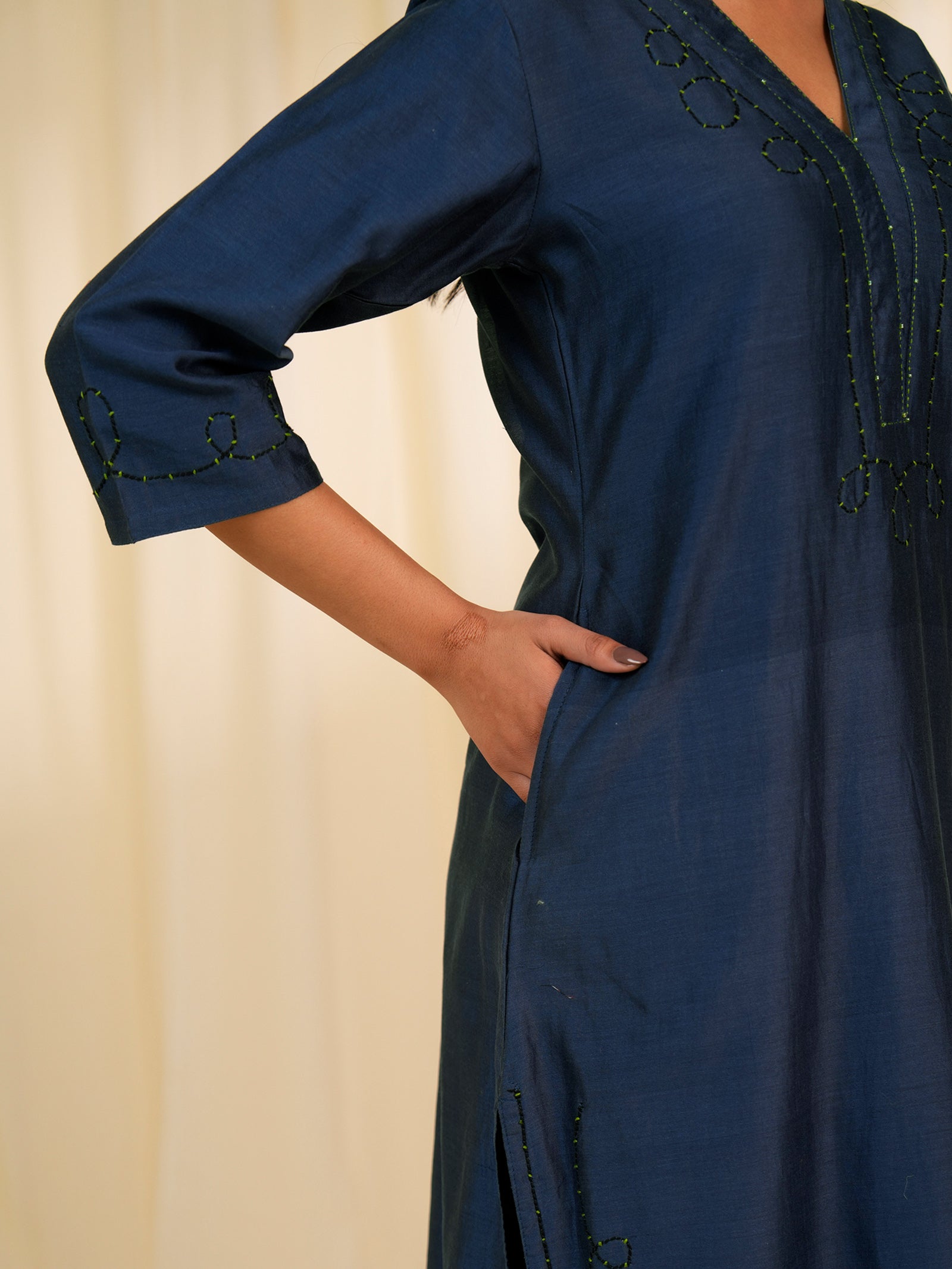 Monsoon Marigold Chanderi Kurta