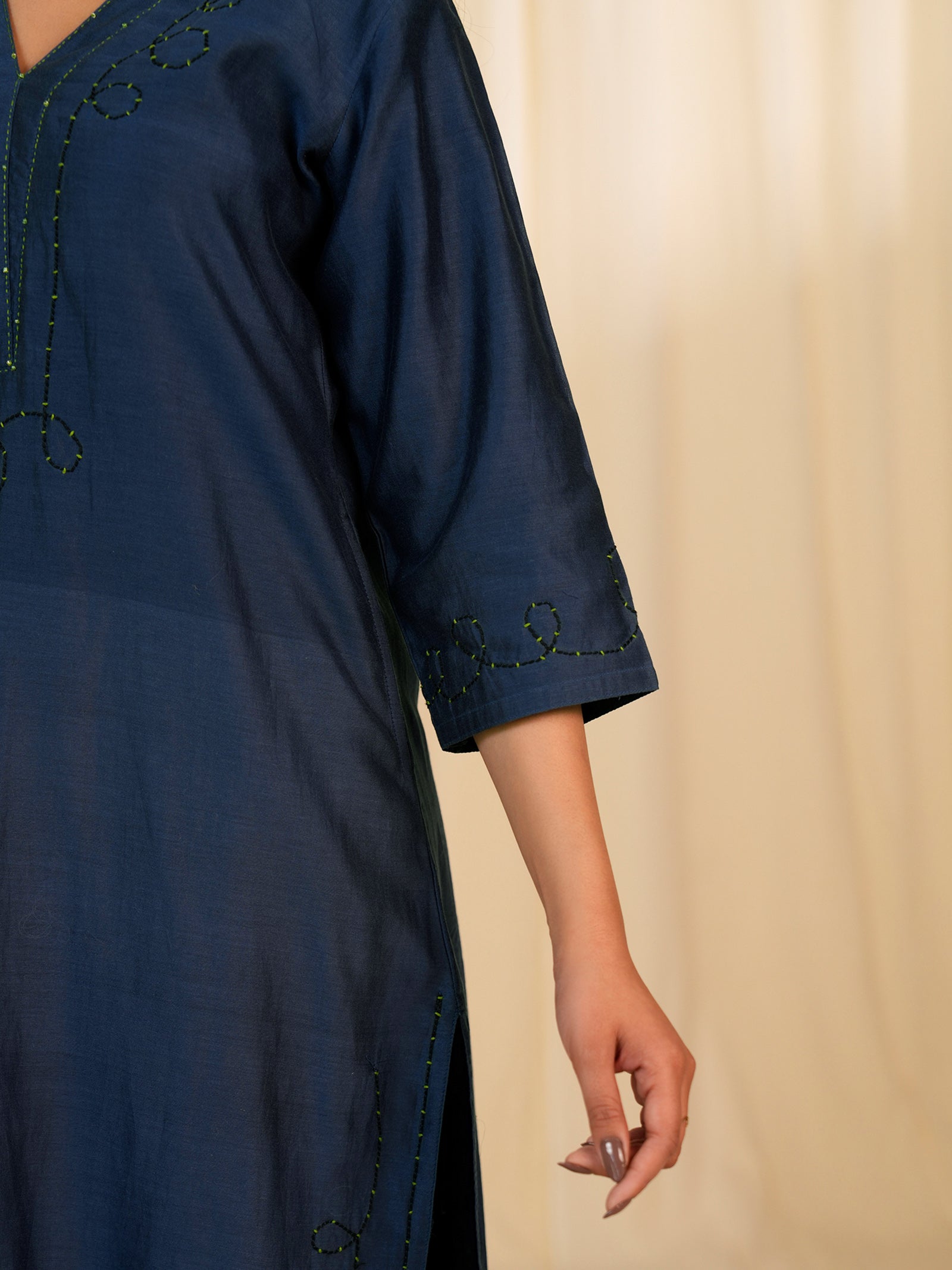 Monsoon Marigold Chanderi Kurta