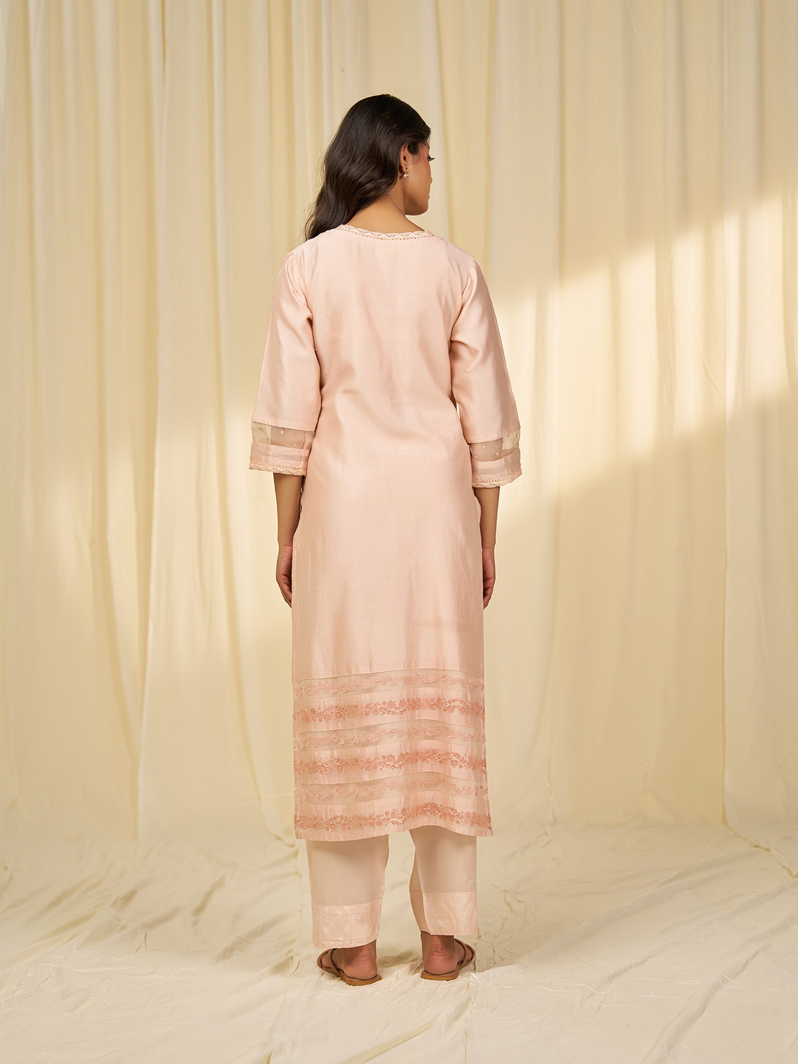 Naturals Blush Chanderi Kurta