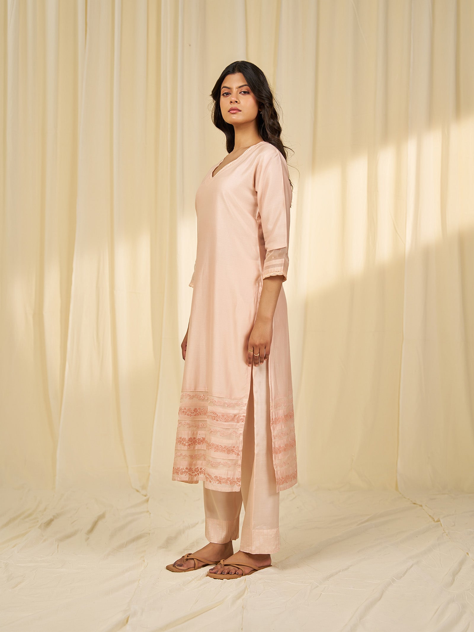 Naturals Blush Chanderi Kurta