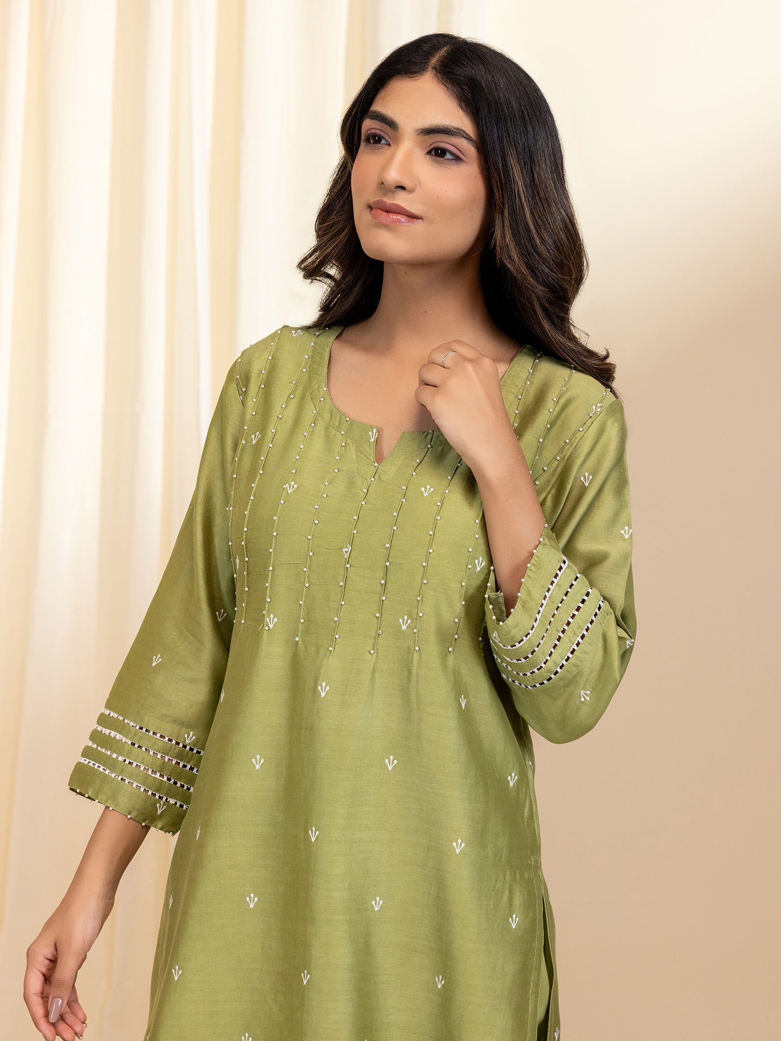 Nawabi Bagh Chanderi Kurta