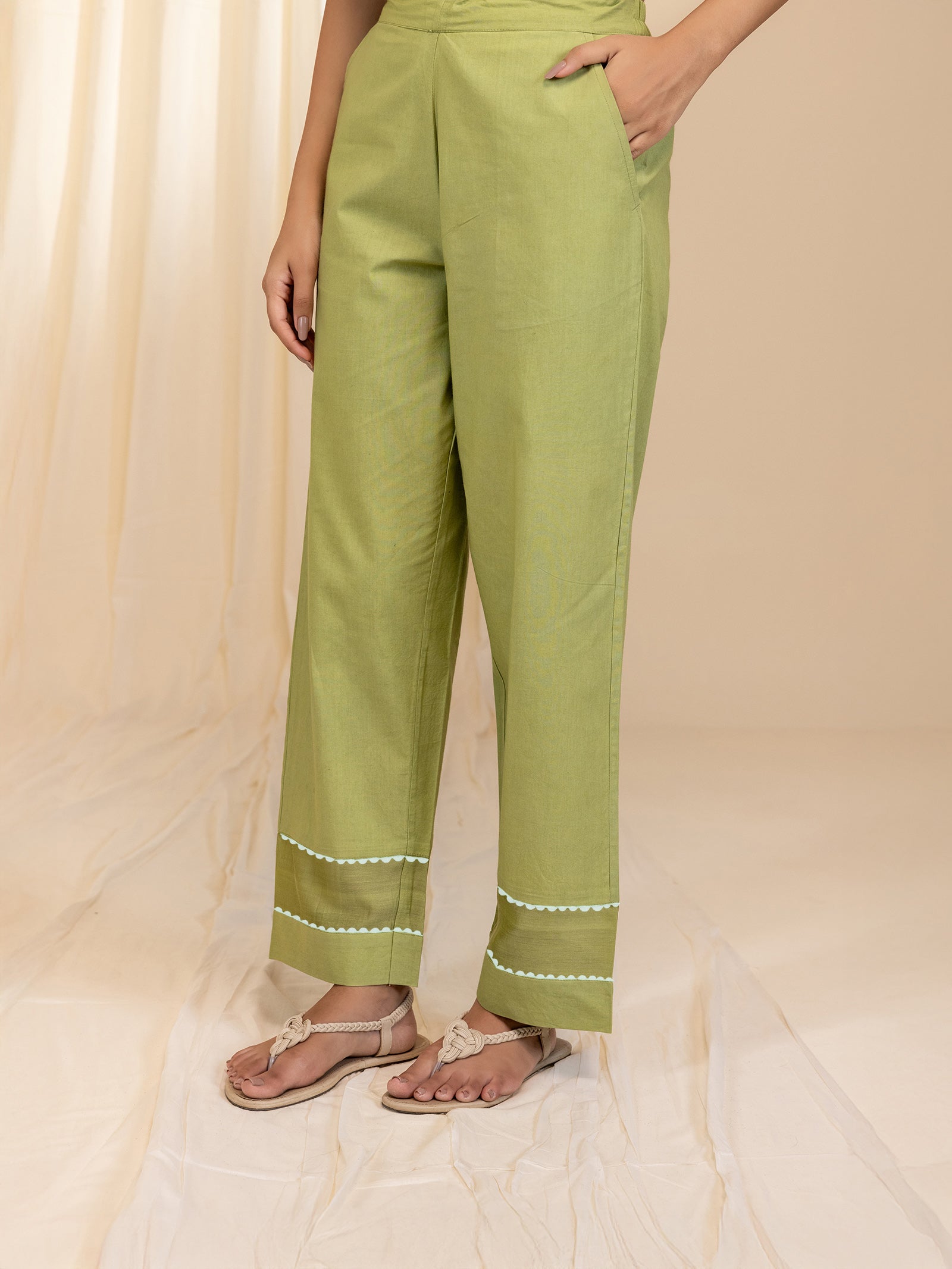 Nawabi Bagh Cotton Straight Pants