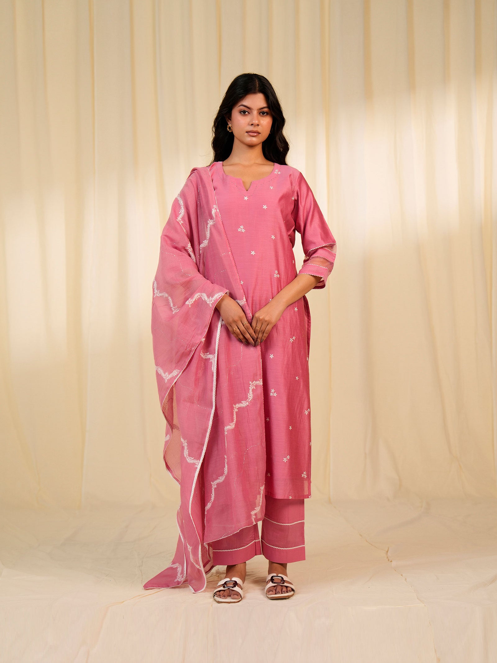 Nawabi Bahar Chanderi Kurta