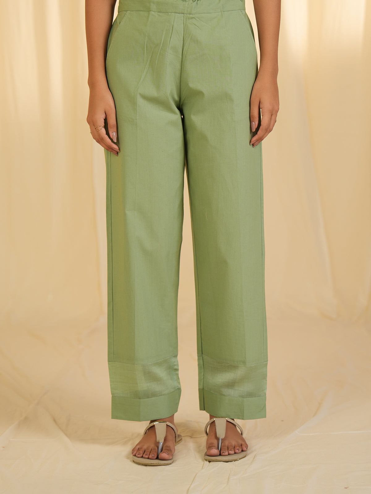 Nayaab Cotton Straight Pants