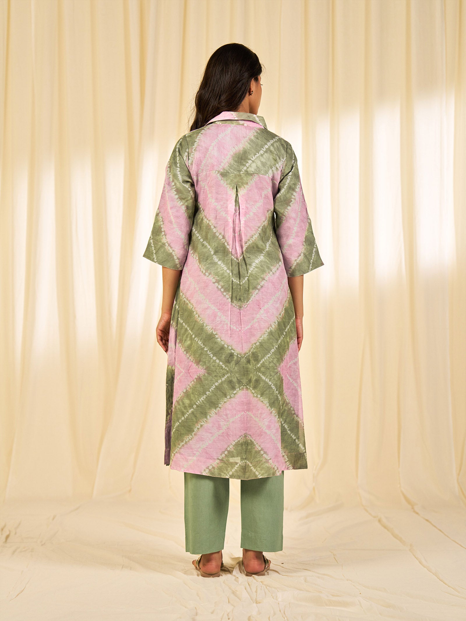 Olive Green - Kandy Chanderi Kurta