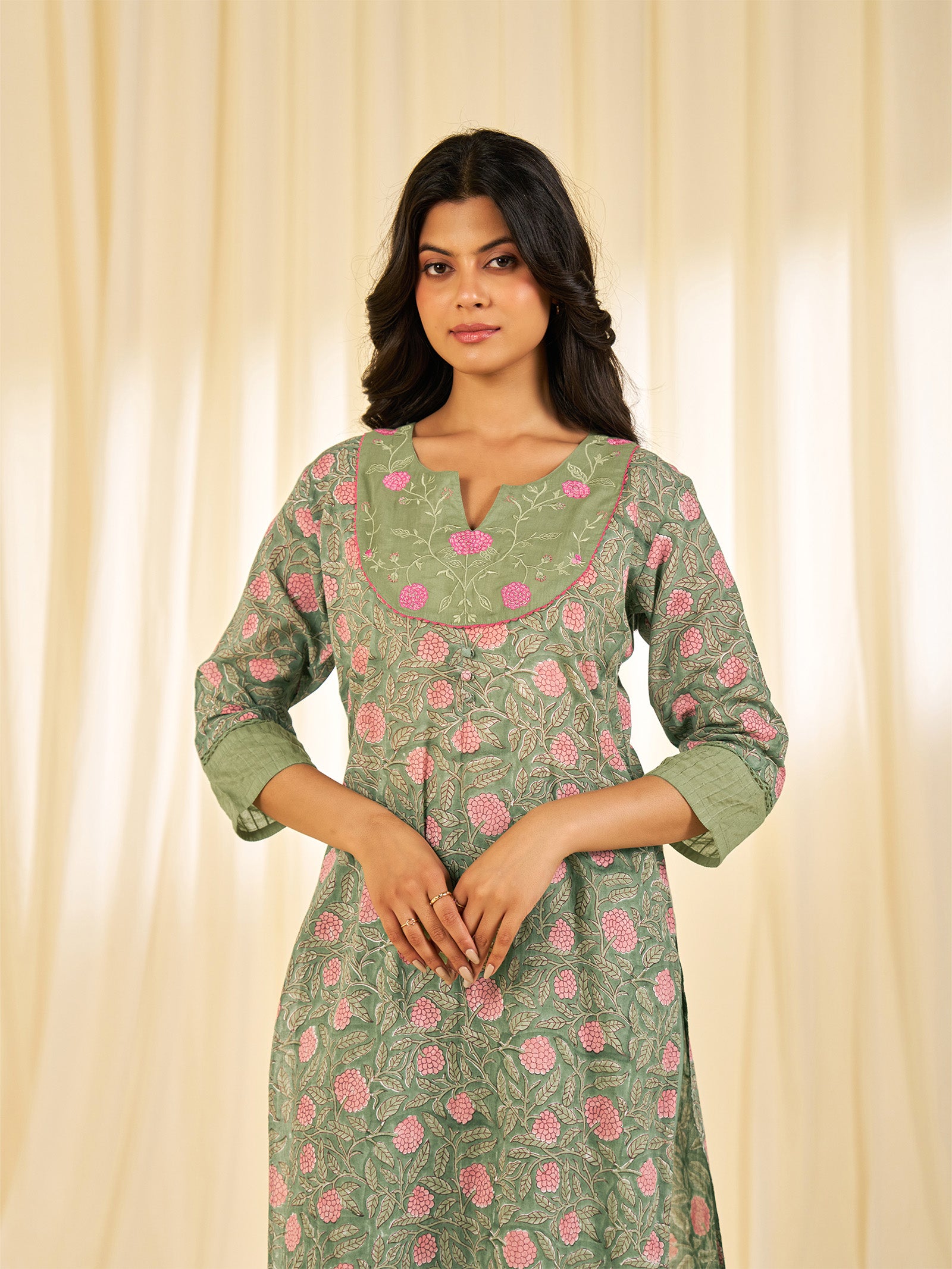 Olive Green - Sri Lanka Cotton Kurta