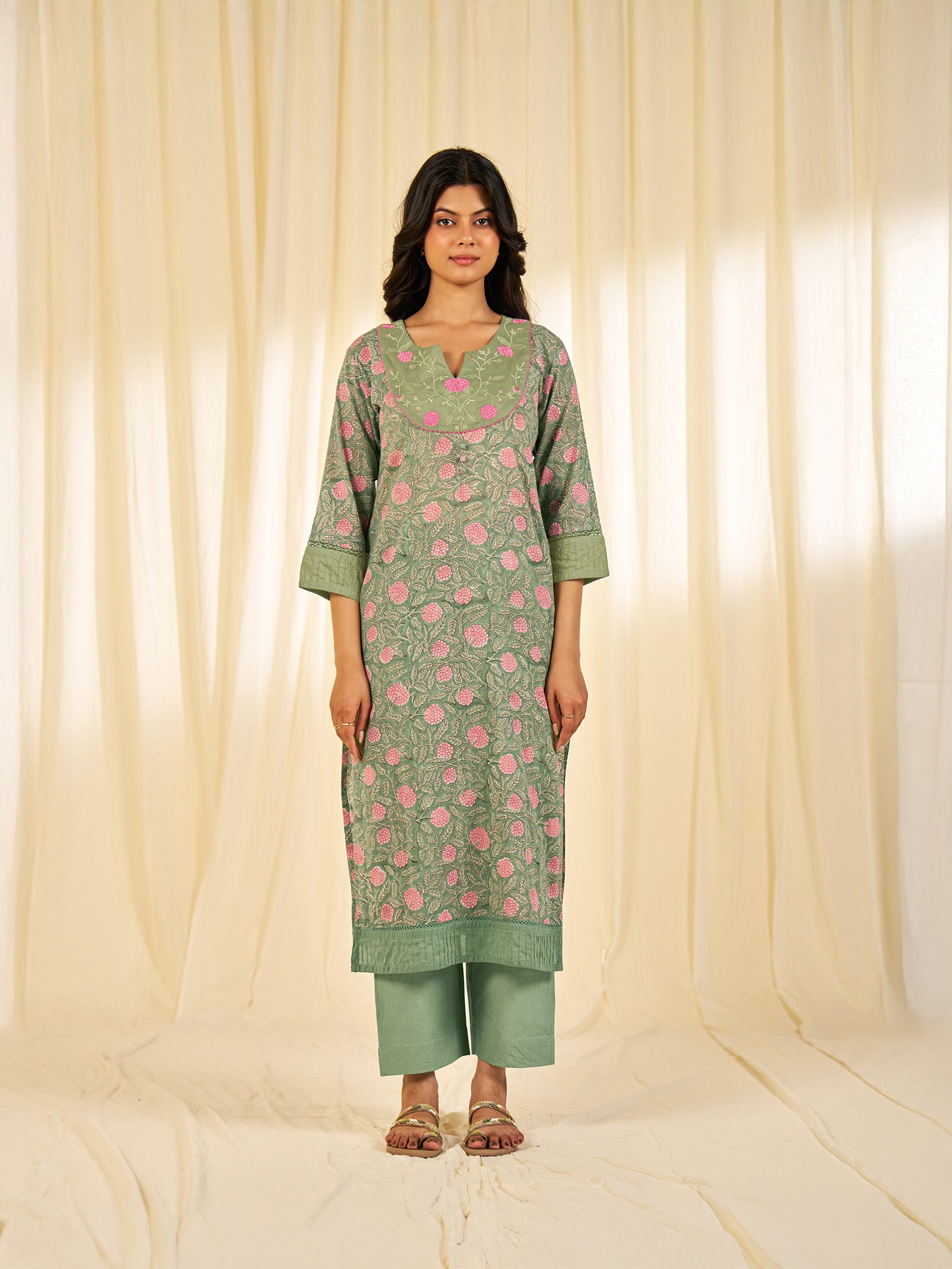 Olive Green - Sri Lanka Cotton Kurta