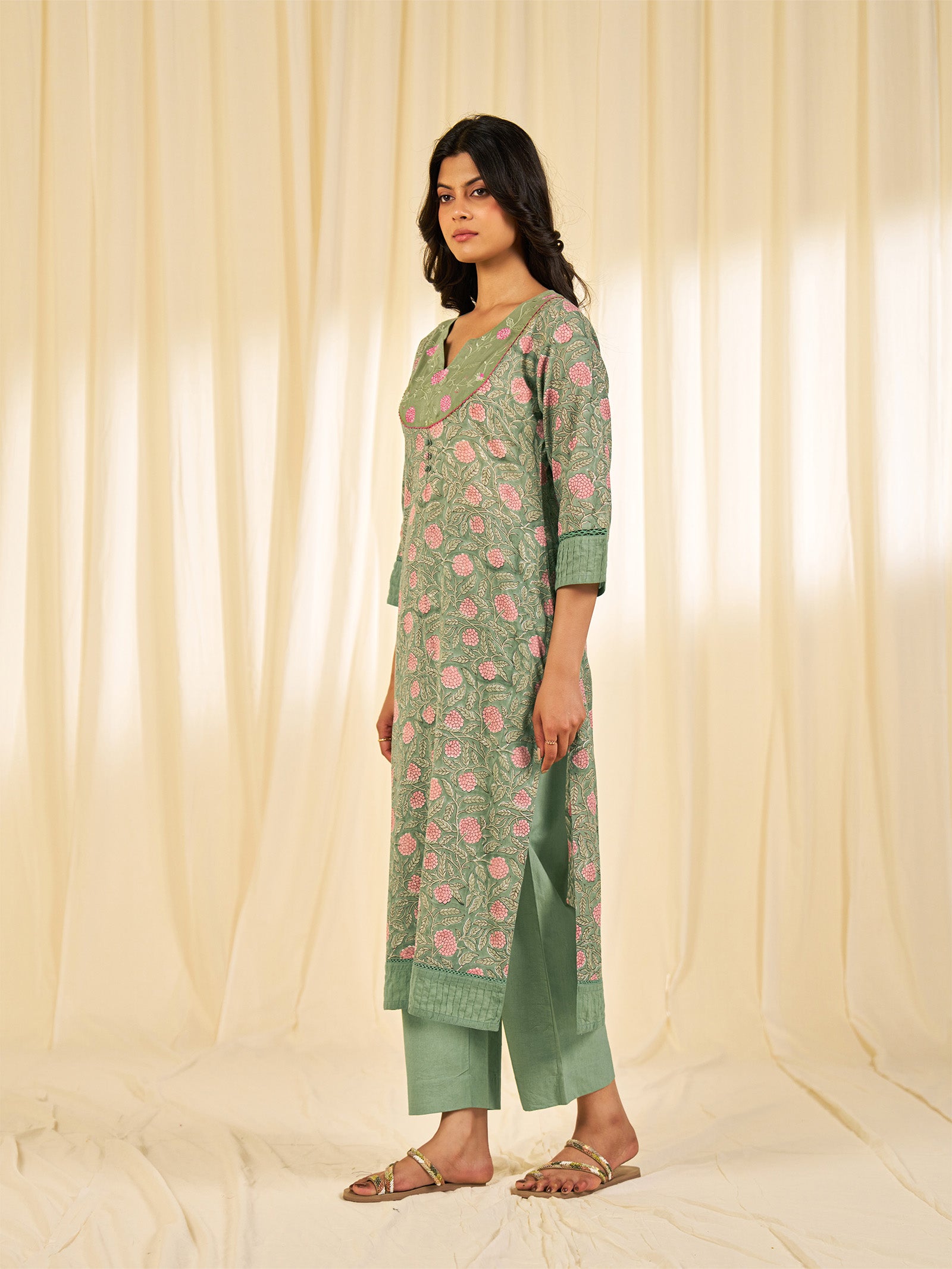 Olive Green - Sri Lanka Cotton Kurta
