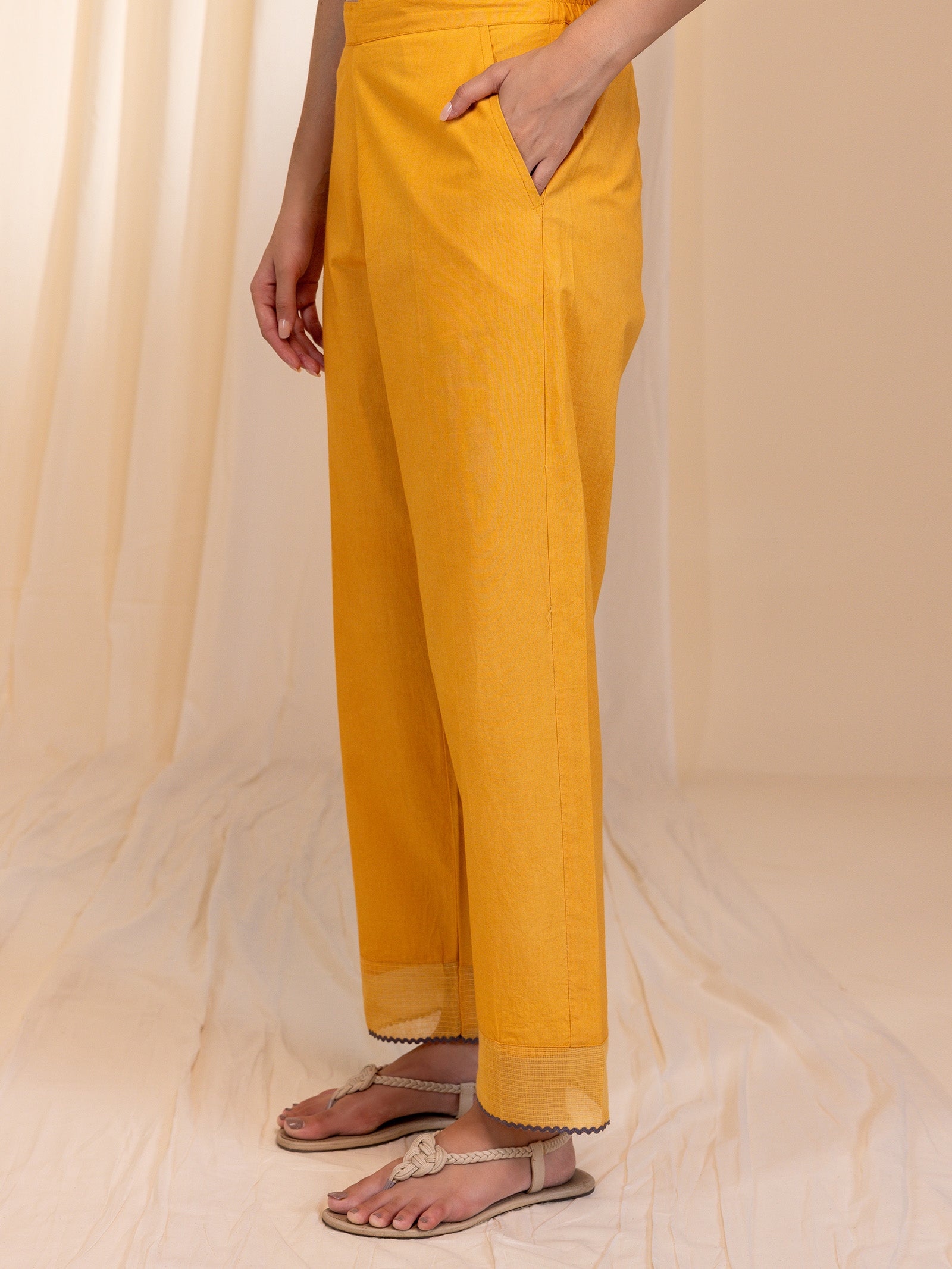 Forest Floor Cotton Straight Pant